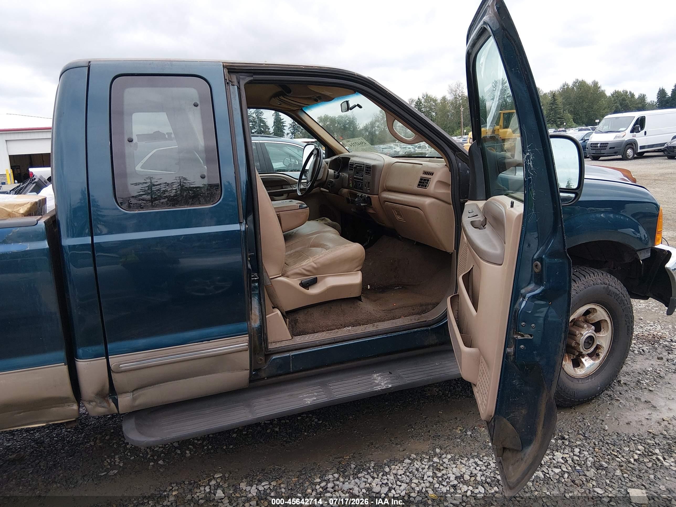 1999 Ford F-250 Lariat/xl/xlt Blue vin: 1FTNX21FXXEE12729