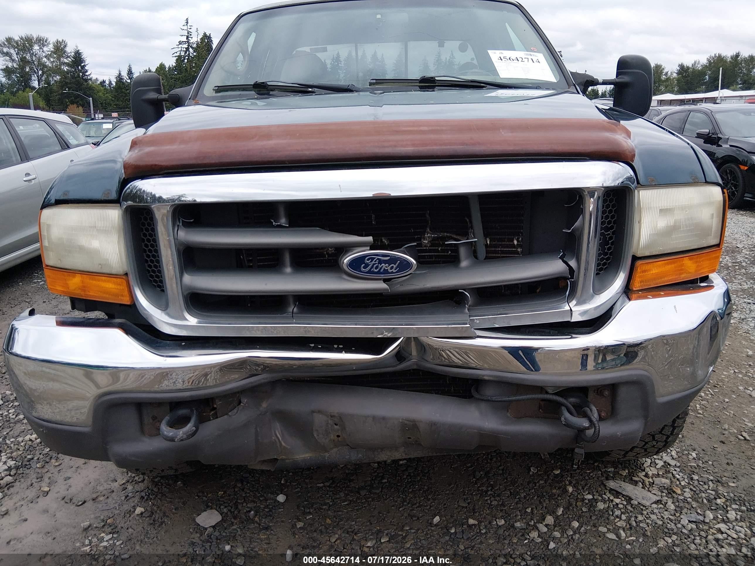 1999 Ford F-250 Lariat/xl/xlt Blue vin: 1FTNX21FXXEE12729