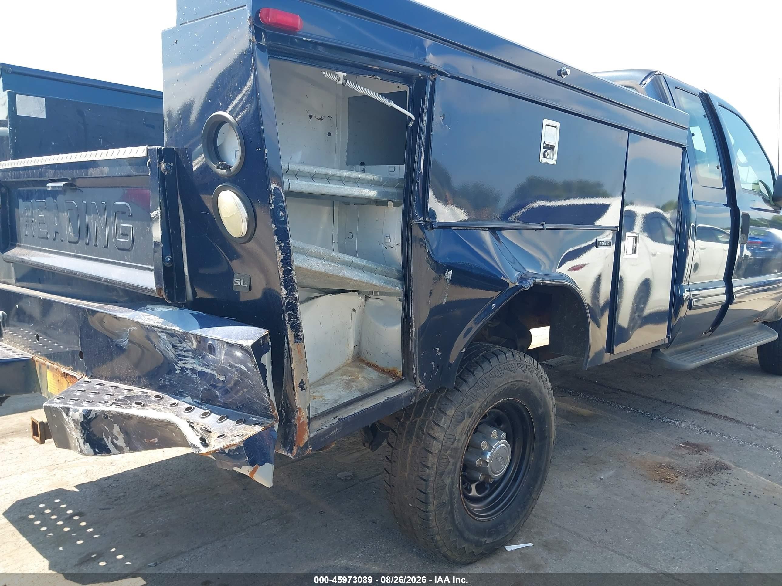 2001 Ford F-250 Lariat/xl/xlt Blue vin: 1FTNX21L11EB07990