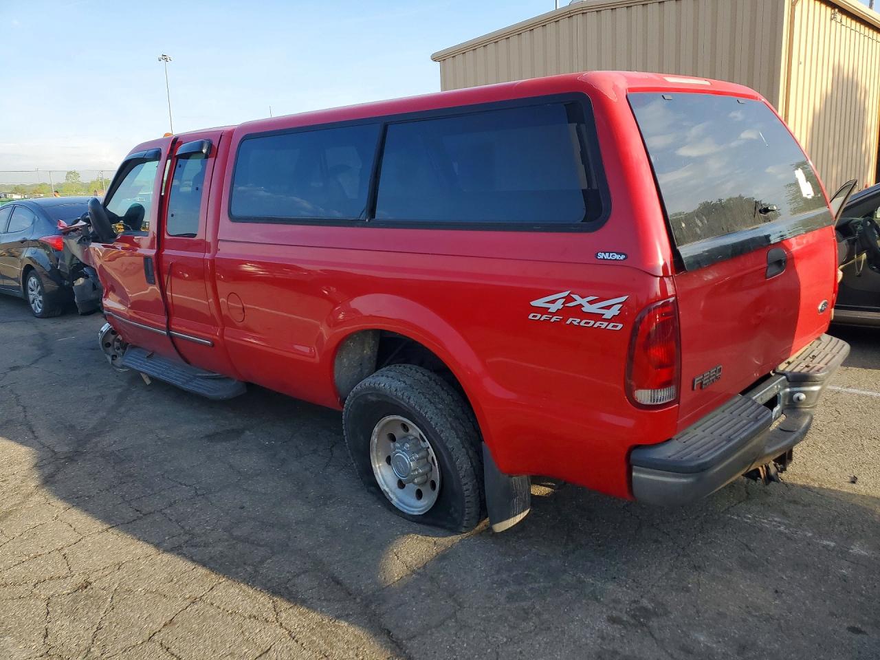 2000 Ford F250 Super Duty Red vin: 1FTNX21L1YEC10790