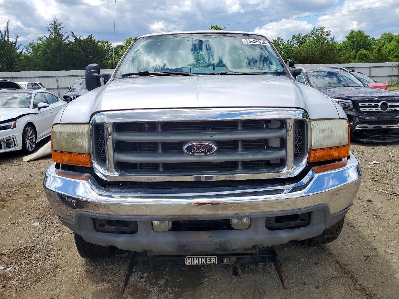 2001 Ford F250 Super Duty Silver vin: 1FTNX21L21EC80434