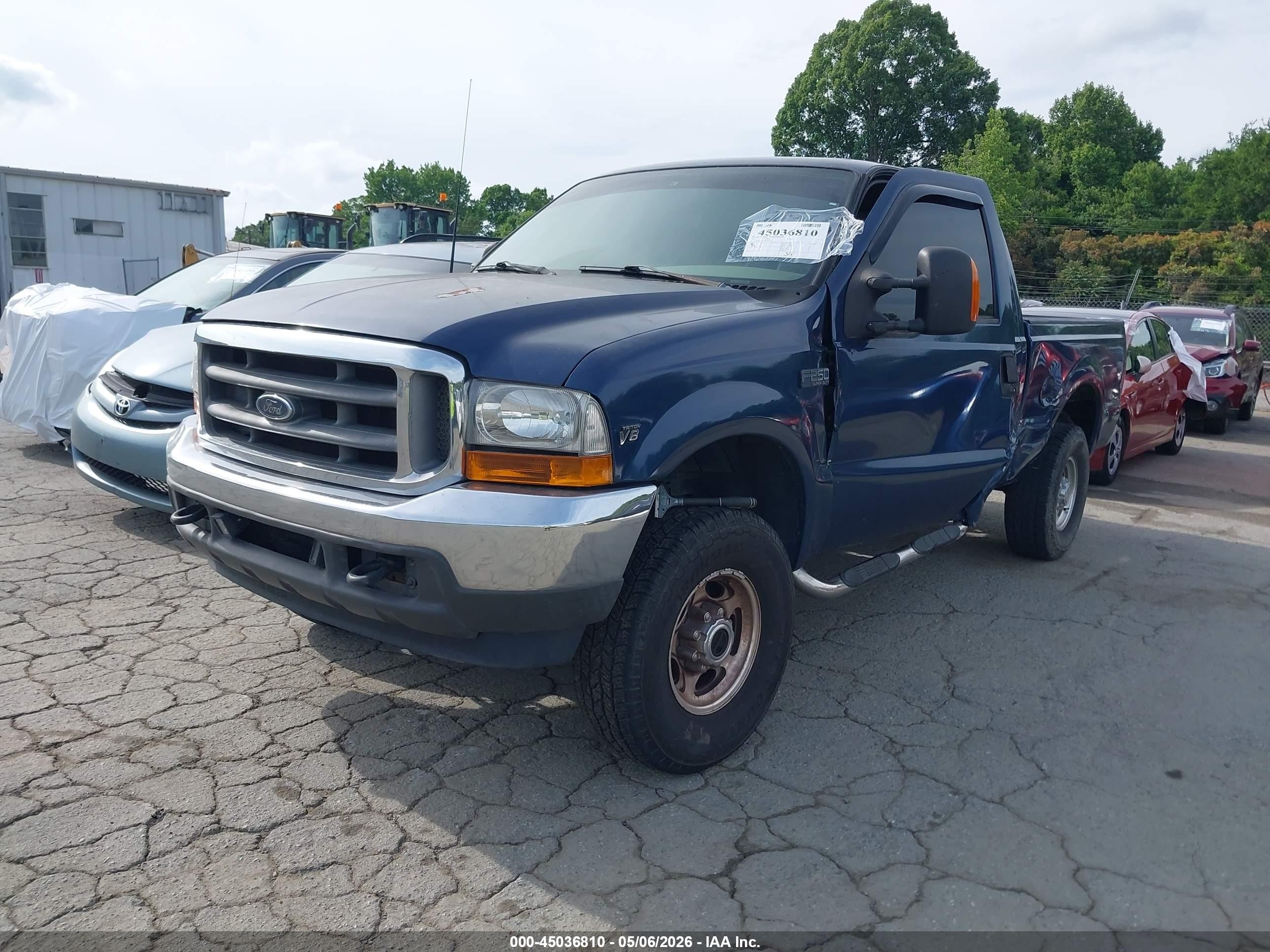 2002 Ford F-250 Lariat/xl/xlt Navy vin: 1FTNX21L22EA46456