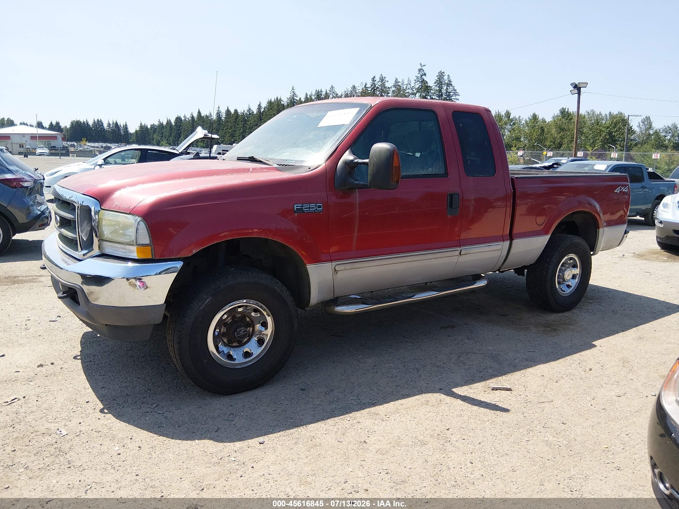 2003 Ford F-250 Lariat/xl/xlt Burgundy vin: 1FTNX21L23EC59960