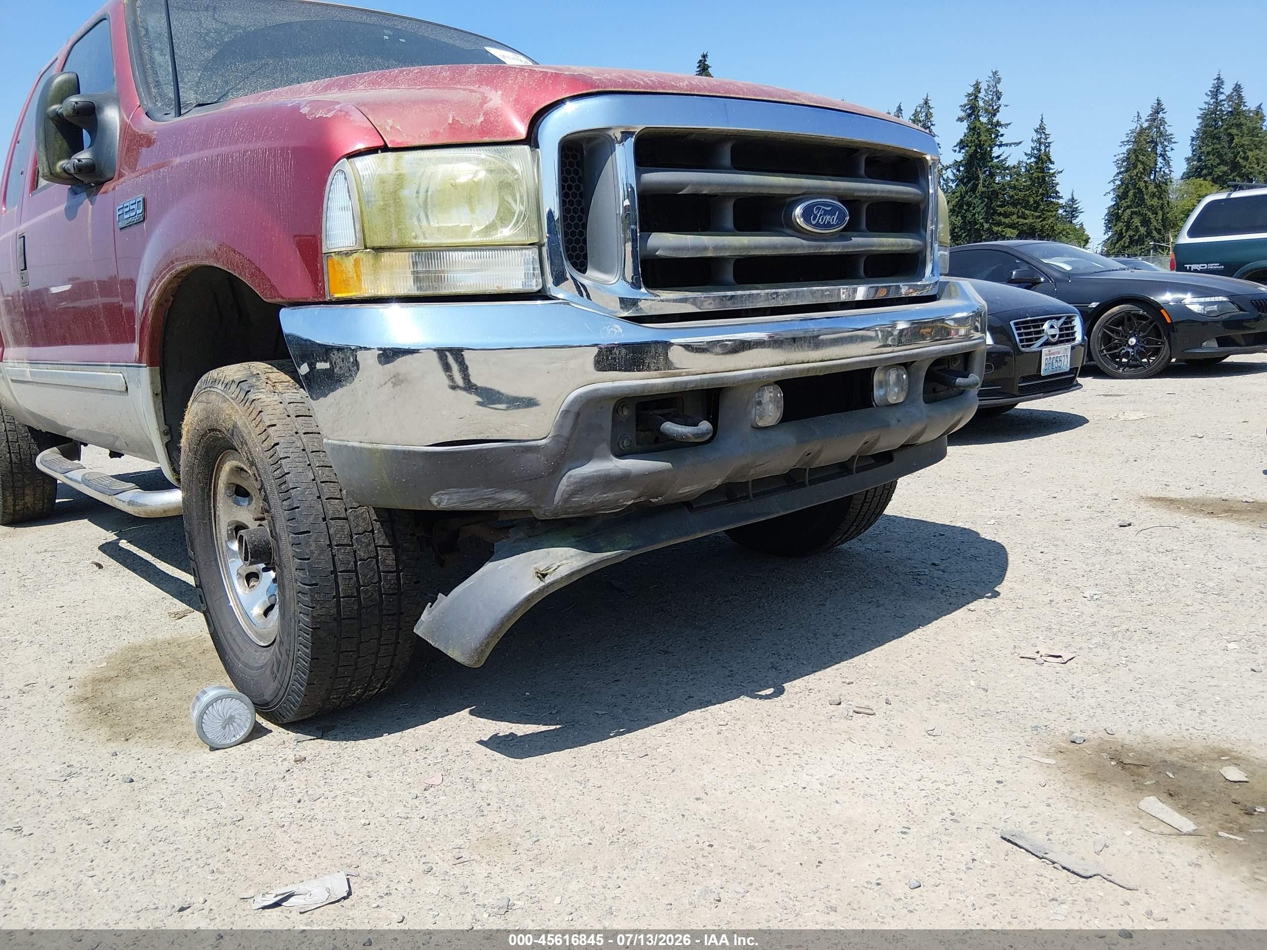 2003 Ford F-250 Lariat/xl/xlt Burgundy vin: 1FTNX21L23EC59960