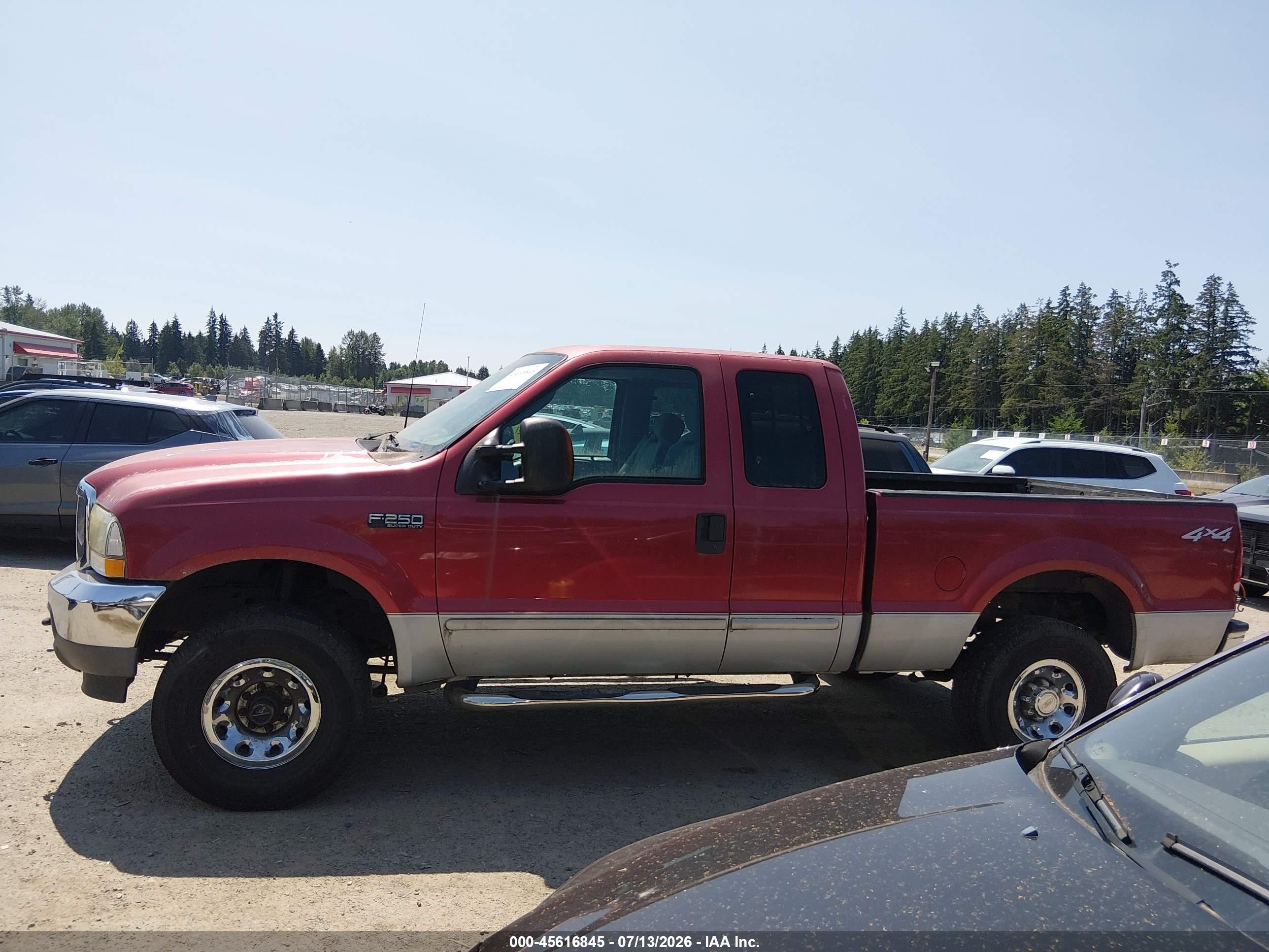 2003 Ford F-250 Lariat/xl/xlt Burgundy vin: 1FTNX21L23EC59960