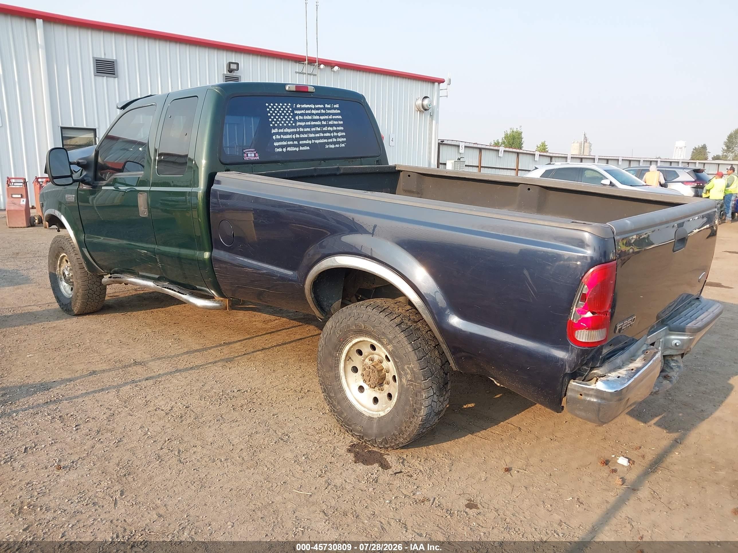1999 Ford F-250 Lariat/xl/xlt Green vin: 1FTNX21L2XEC29329