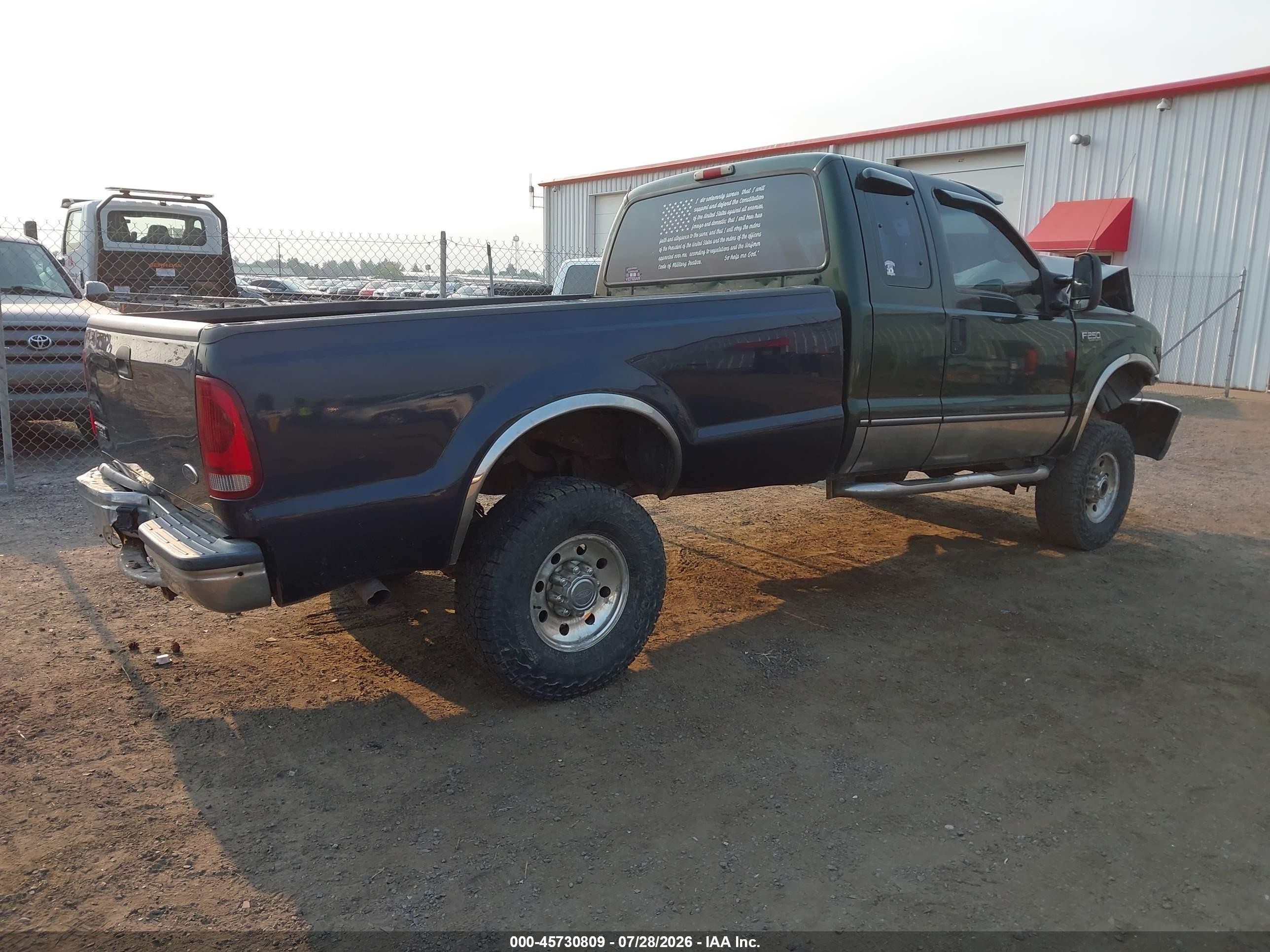 1999 Ford F-250 Lariat/xl/xlt Green vin: 1FTNX21L2XEC29329