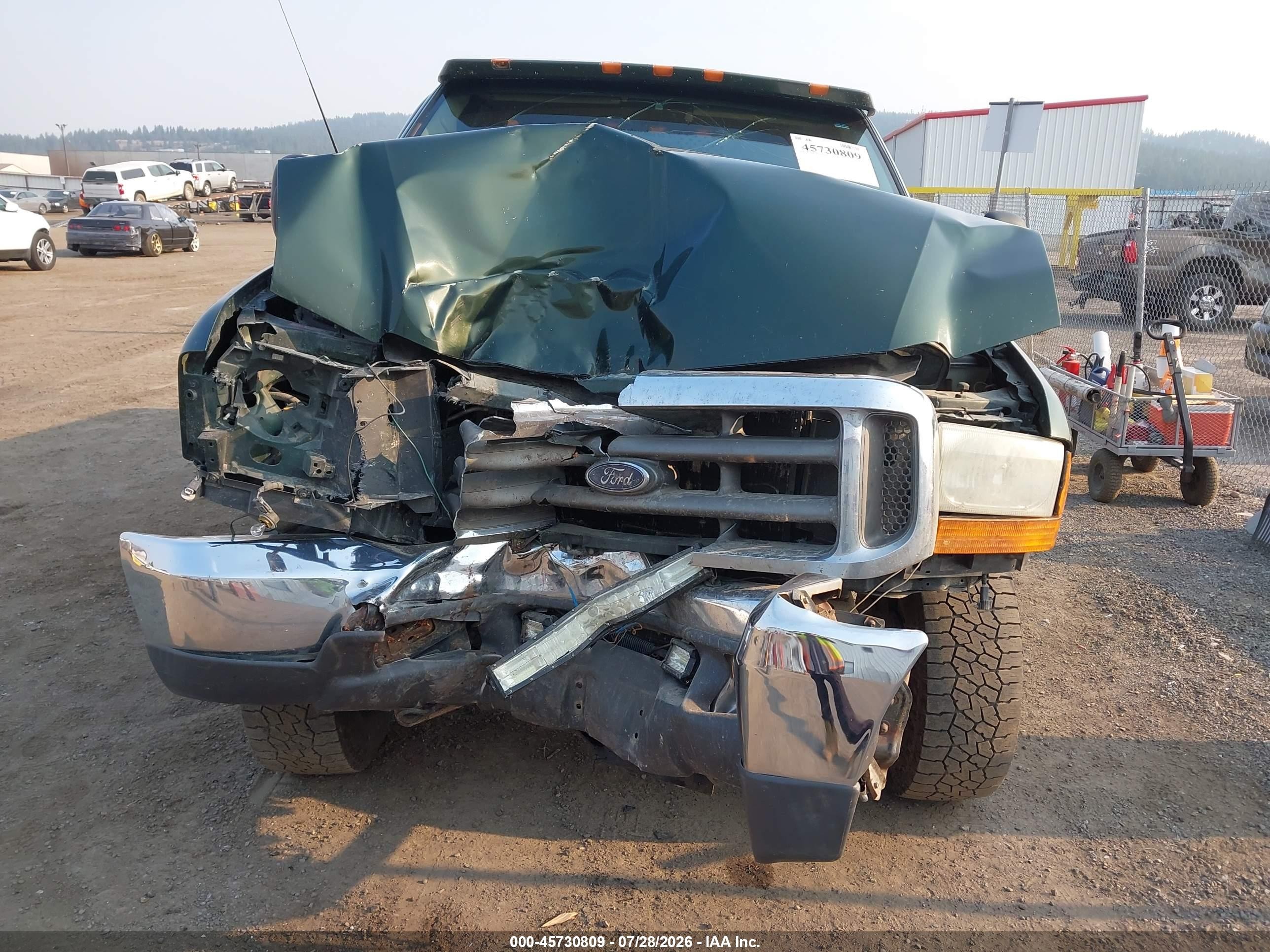 1999 Ford F-250 Lariat/xl/xlt Green vin: 1FTNX21L2XEC29329