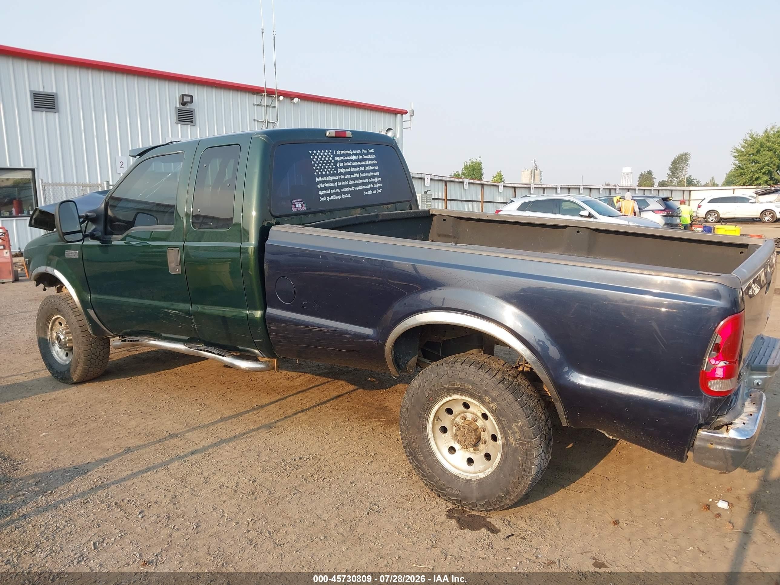 1999 Ford F-250 Lariat/xl/xlt Green vin: 1FTNX21L2XEC29329