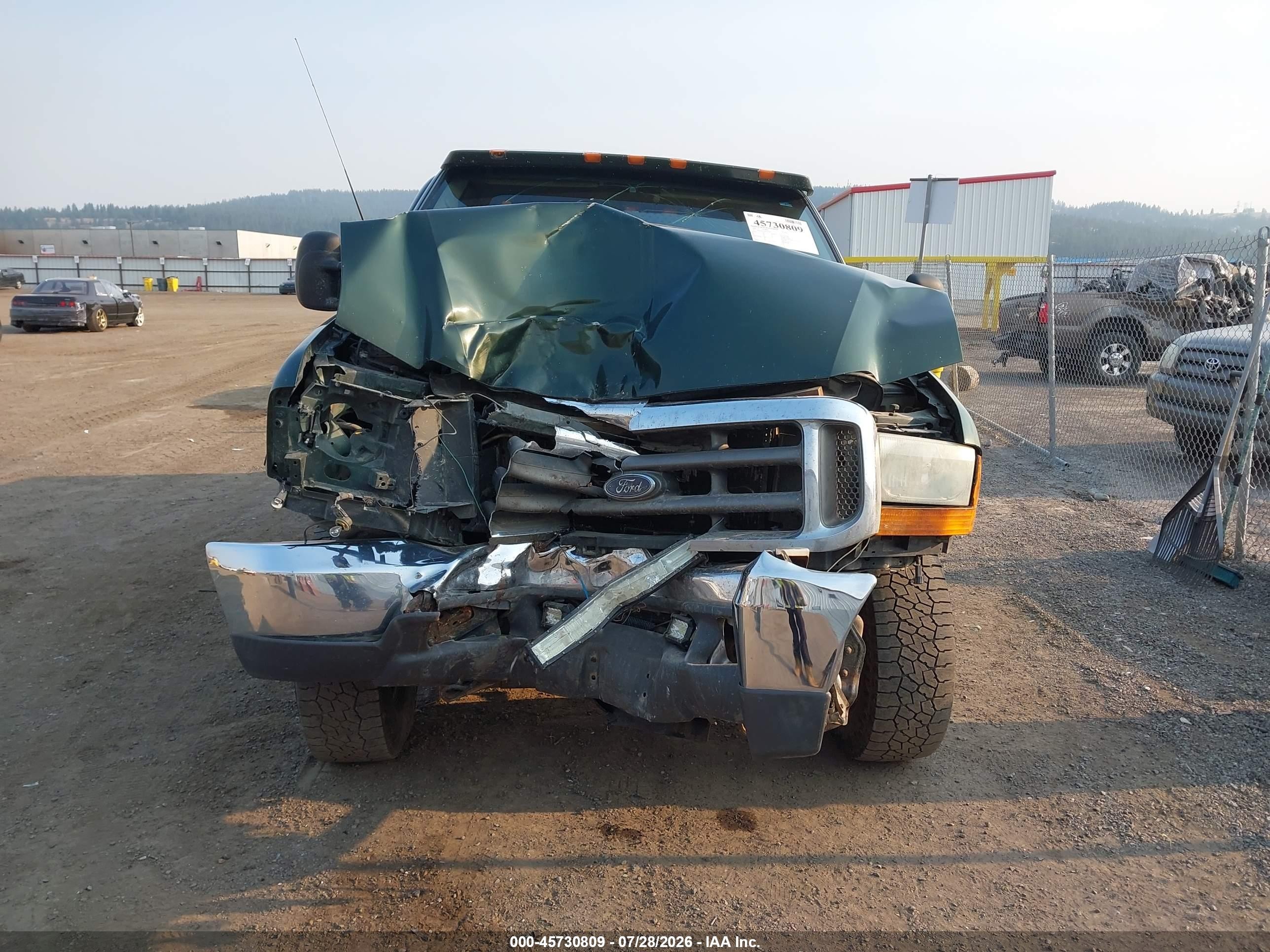 1999 Ford F-250 Lariat/xl/xlt Green vin: 1FTNX21L2XEC29329