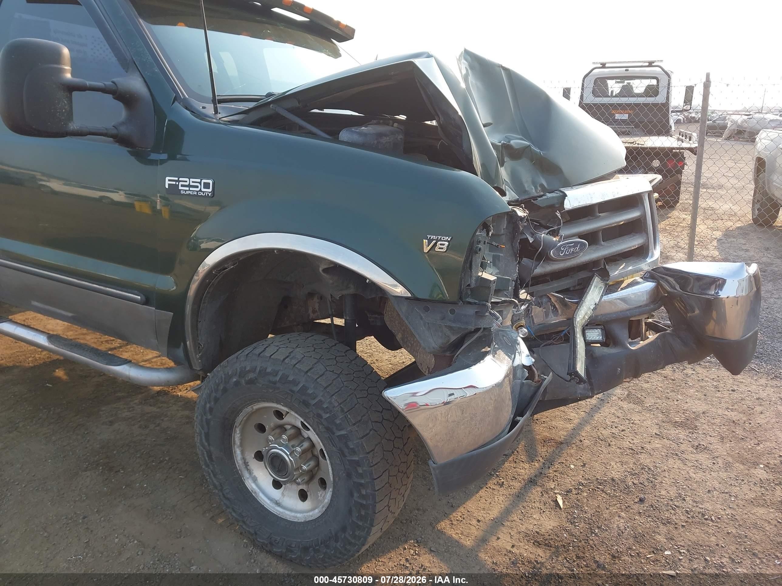1999 Ford F-250 Lariat/xl/xlt Green vin: 1FTNX21L2XEC29329