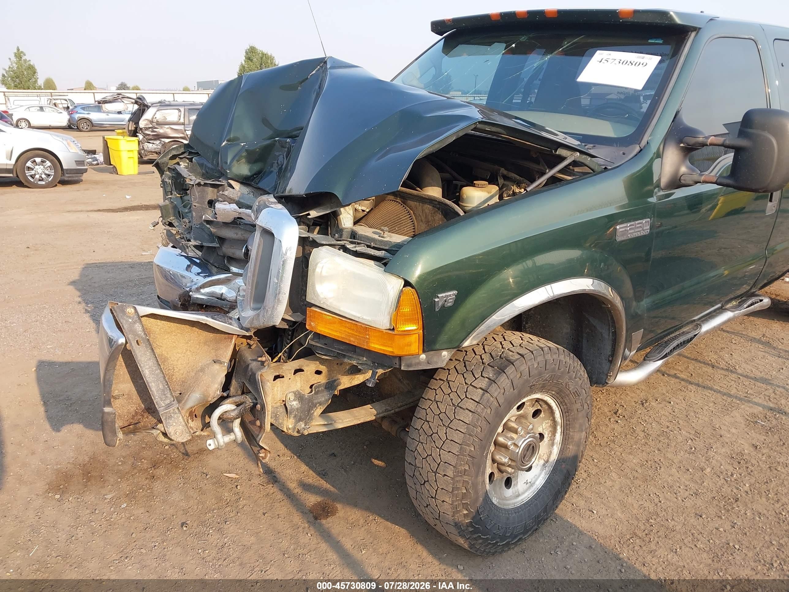 1999 Ford F-250 Lariat/xl/xlt Green vin: 1FTNX21L2XEC29329