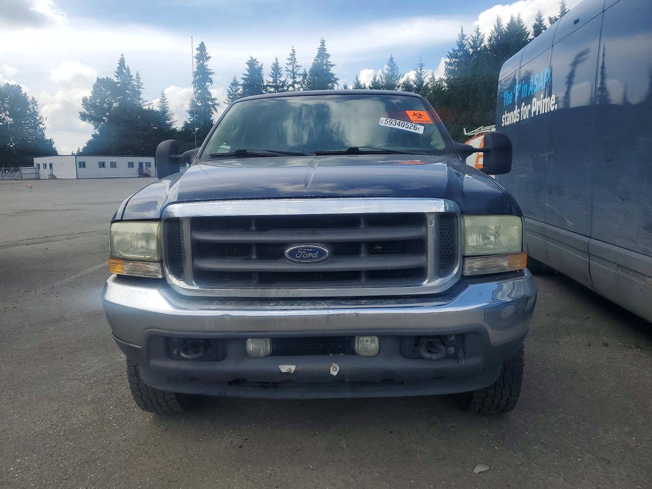 2004 Ford F250 Super Duty Blue vin: 1FTNX21L34EB53857