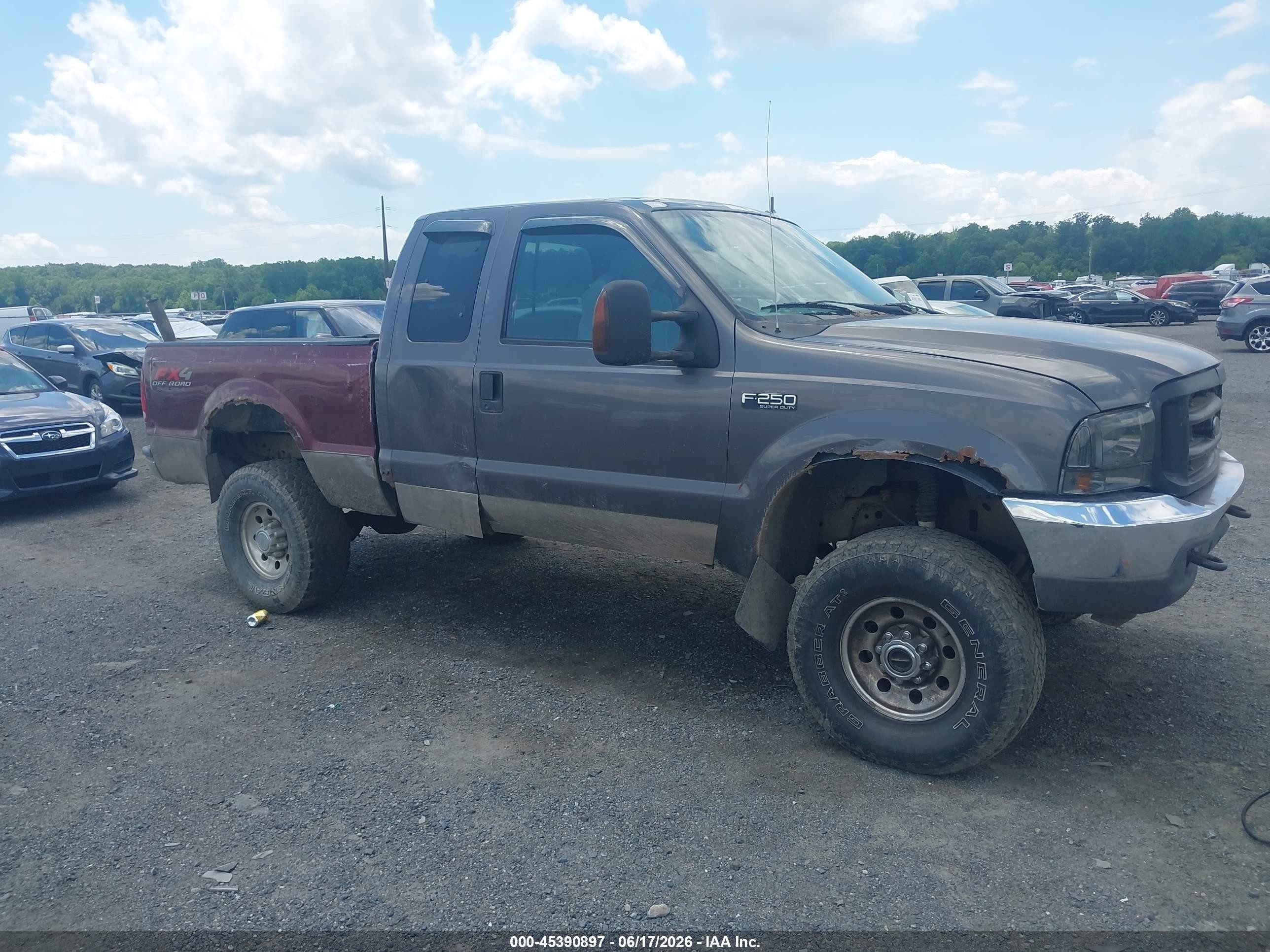 2004 Ford F-250 Lariat/xl/xlt Gray vin: 1FTNX21L34EB63062