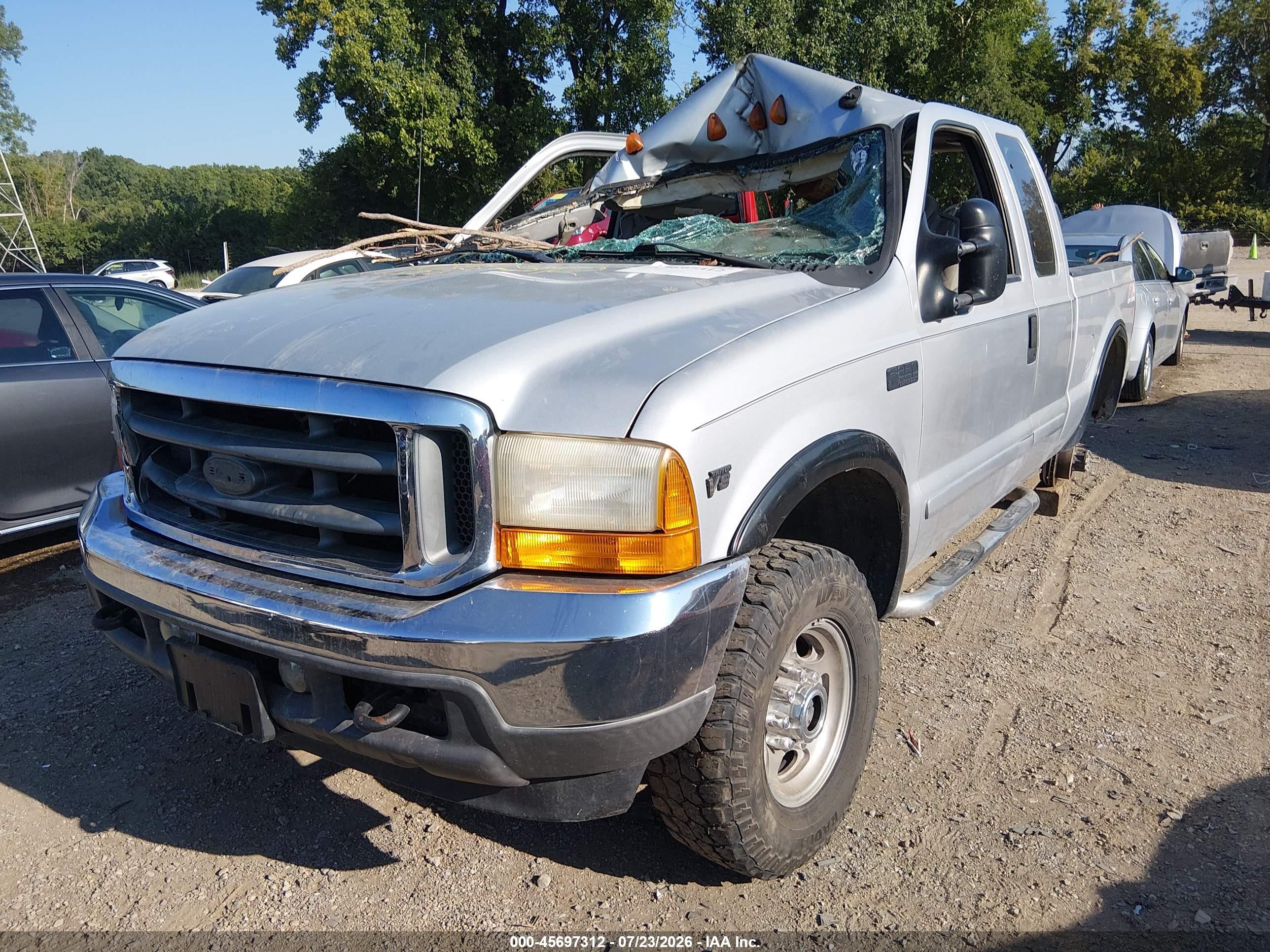 2001 Ford F-250 Lariat/xl/xlt Silver vin: 1FTNX21L41EC52005