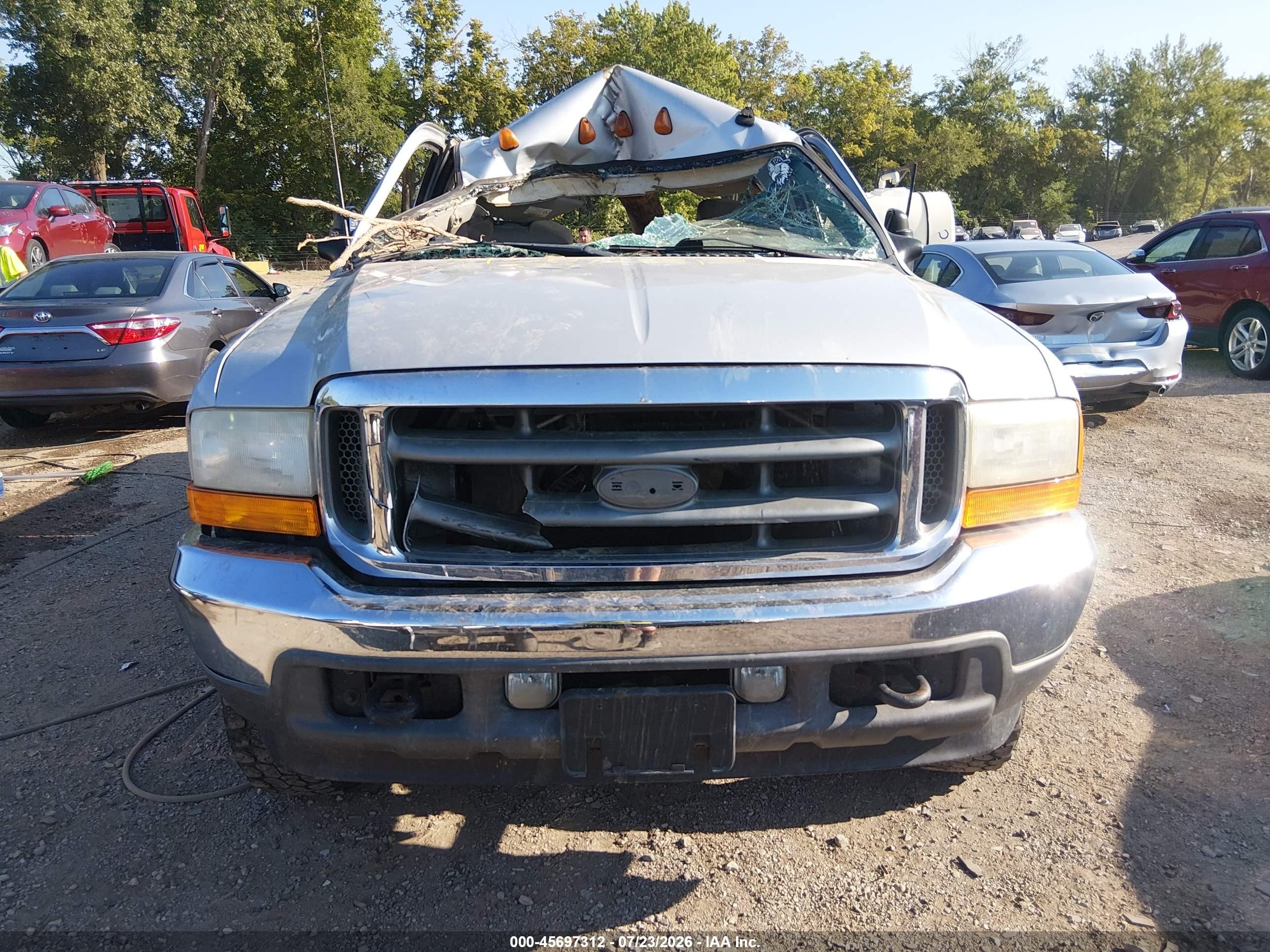 2001 Ford F-250 Lariat/xl/xlt Silver vin: 1FTNX21L41EC52005