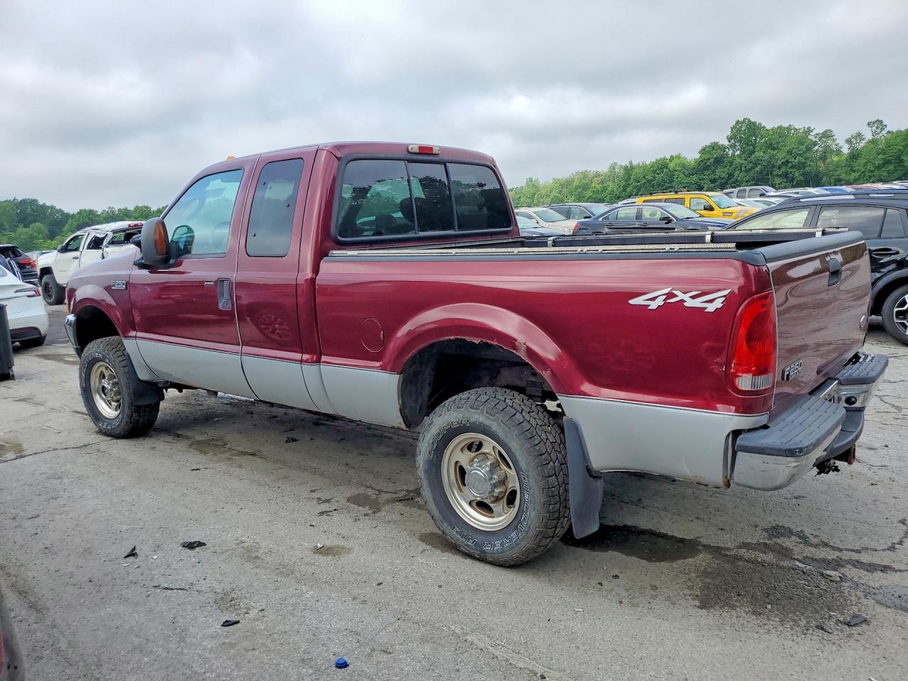 2004 Ford F250 Super Duty Burgundy vin: 1FTNX21L44EB74586