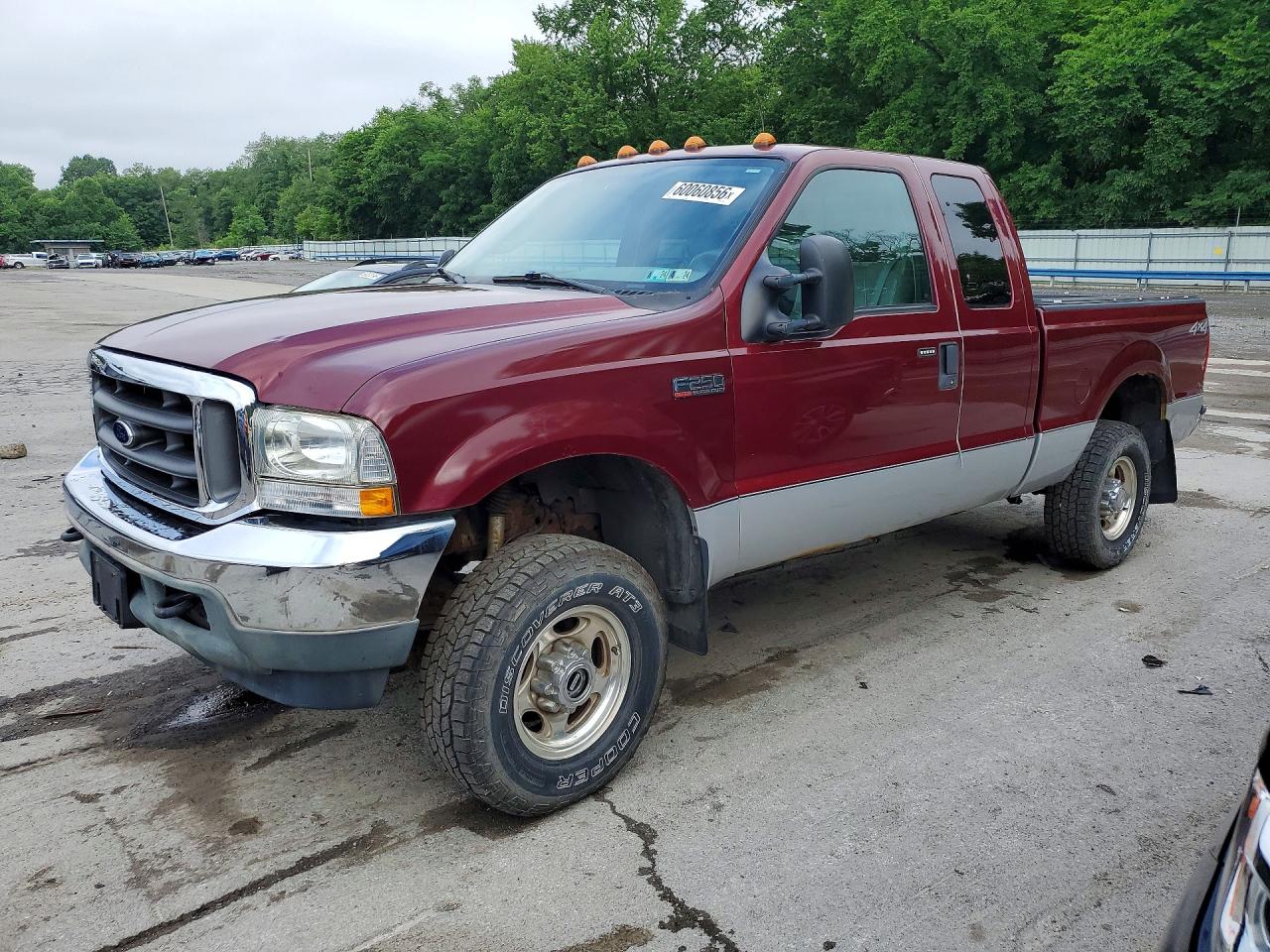 2004 Ford F250 Super Duty Burgundy vin: 1FTNX21L44EB74586