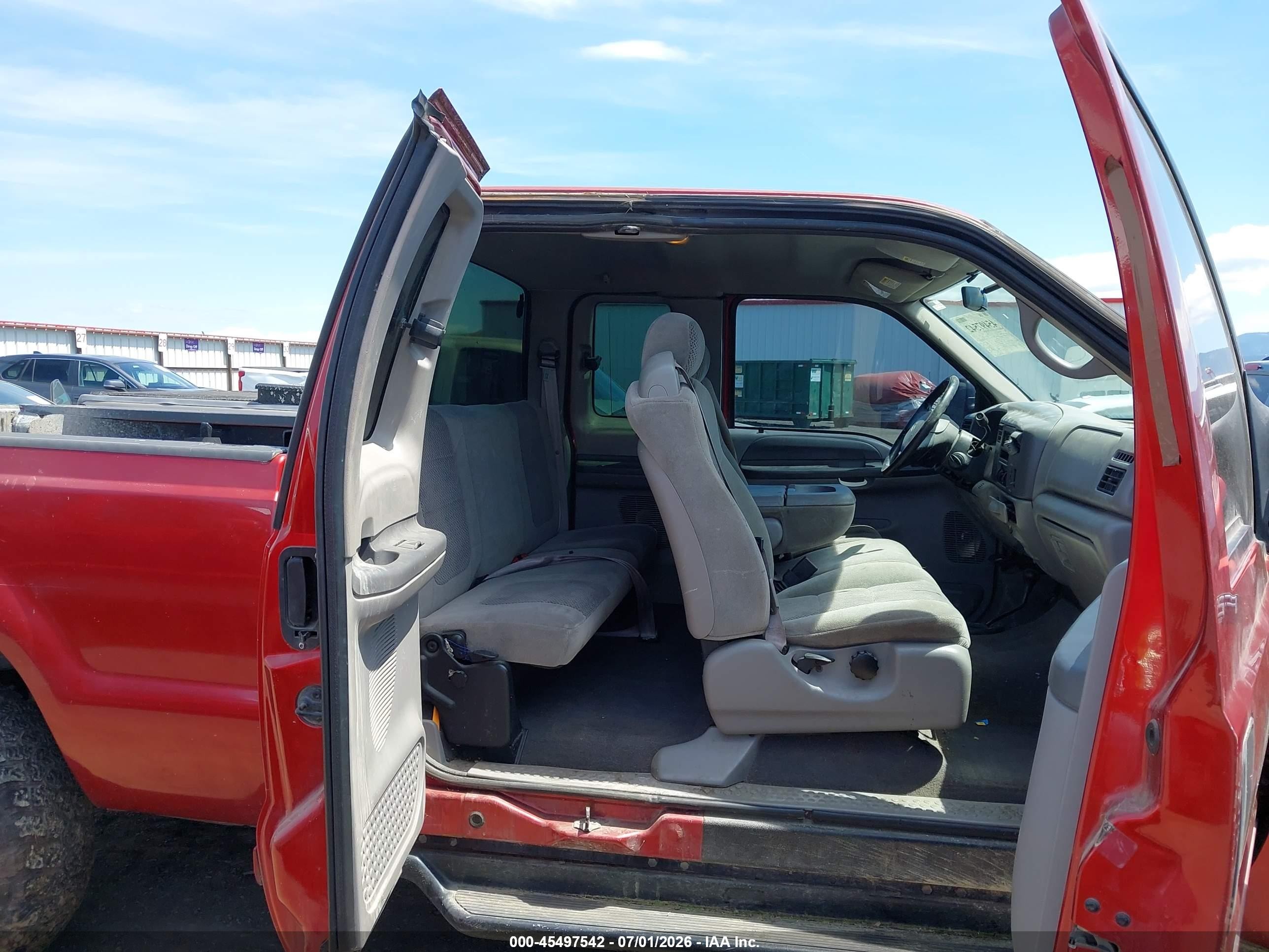 2001 Ford F-250 Lariat/xl/xlt Red vin: 1FTNX21L51ED89003