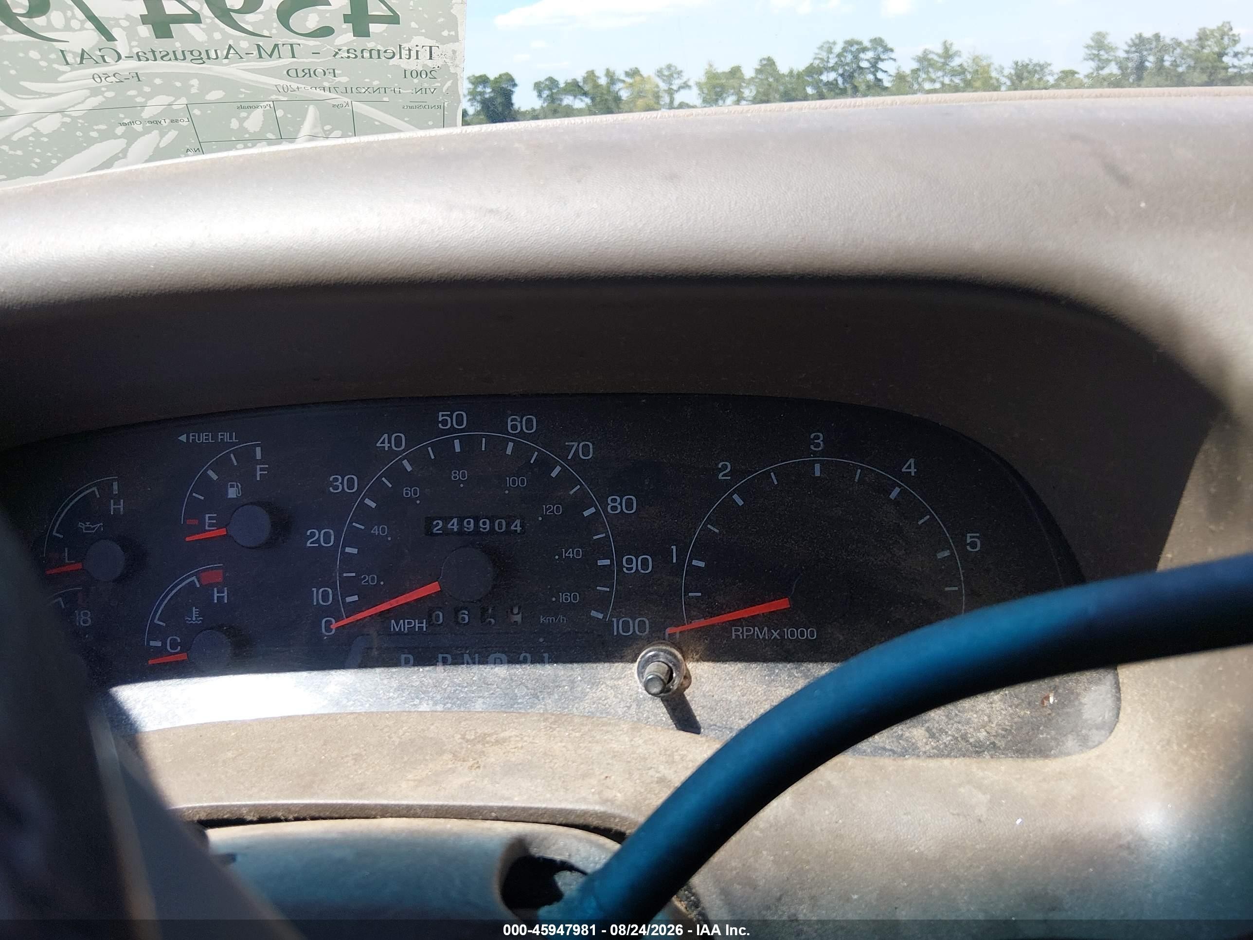 2001 Ford F-250 Lariat/xl/xlt White vin: 1FTNX21L71EB34207