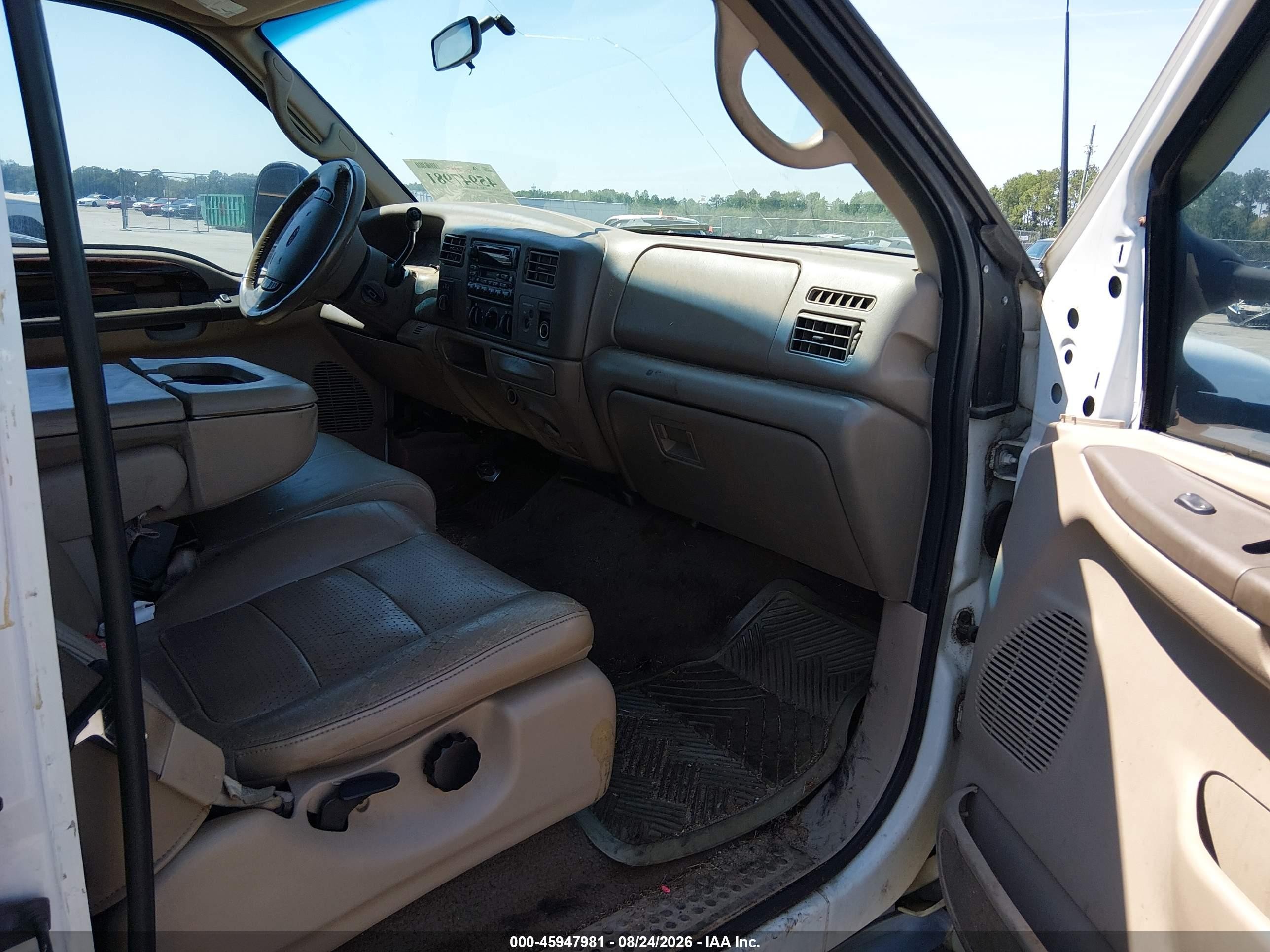 2001 Ford F-250 Lariat/xl/xlt White vin: 1FTNX21L71EB34207