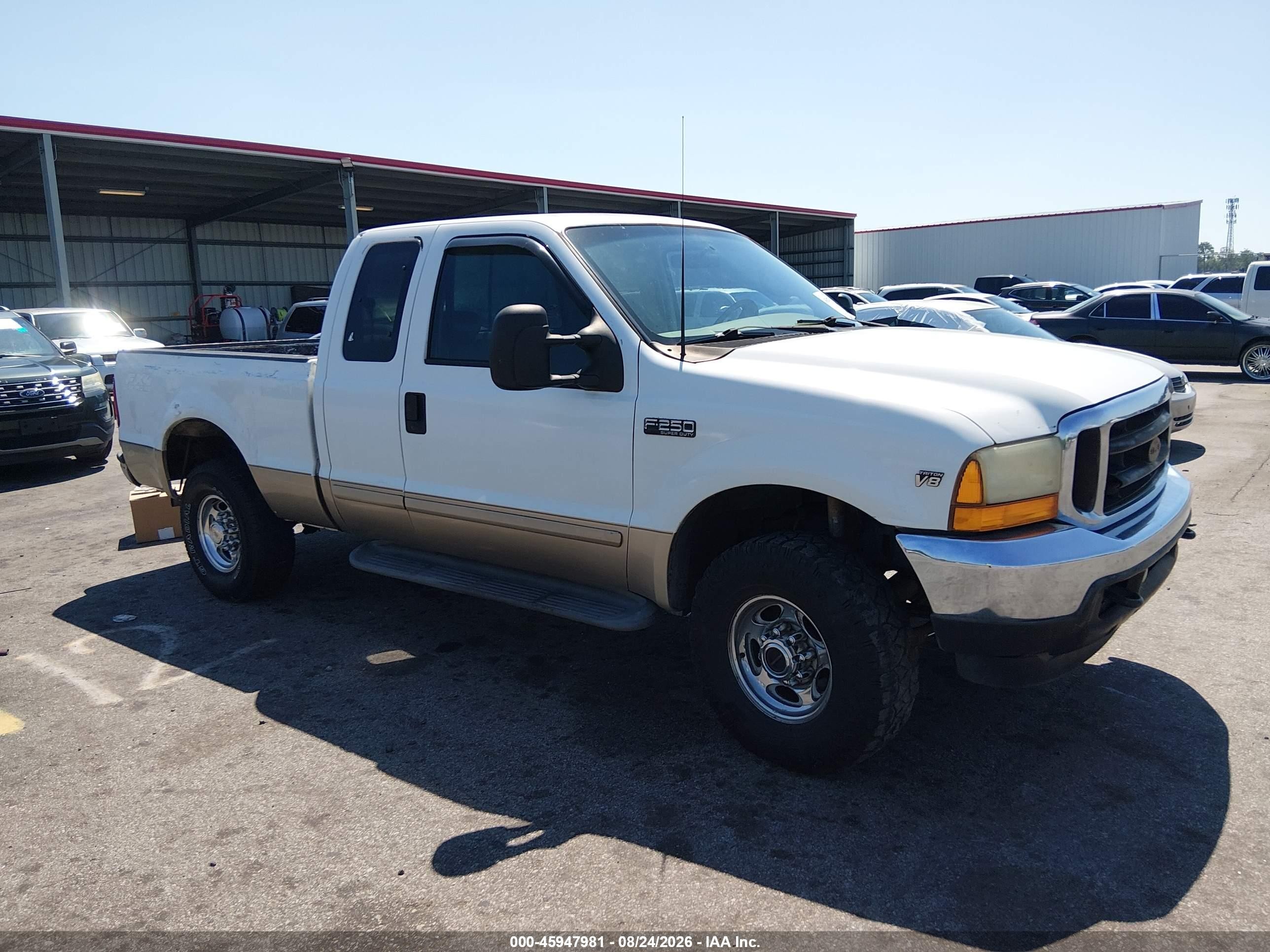 2001 Ford F-250 Lariat/xl/xlt White vin: 1FTNX21L71EB34207
