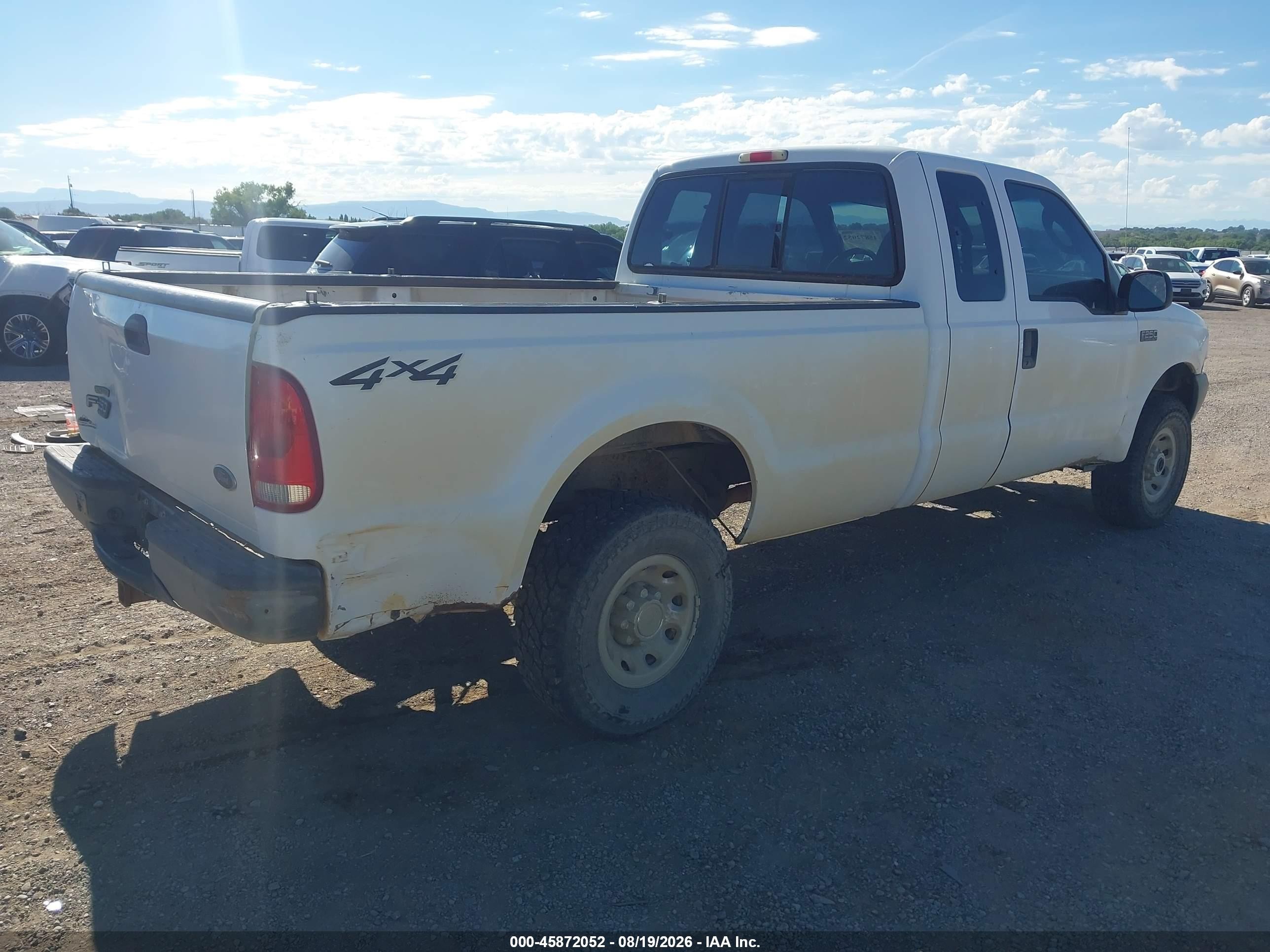 2004 Ford F-250 Lariat/xl/xlt White vin: 1FTNX21L74ED31558