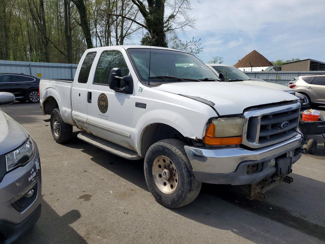 2001 Ford F250 Super Duty White vin: 1FTNX21L81EC98453