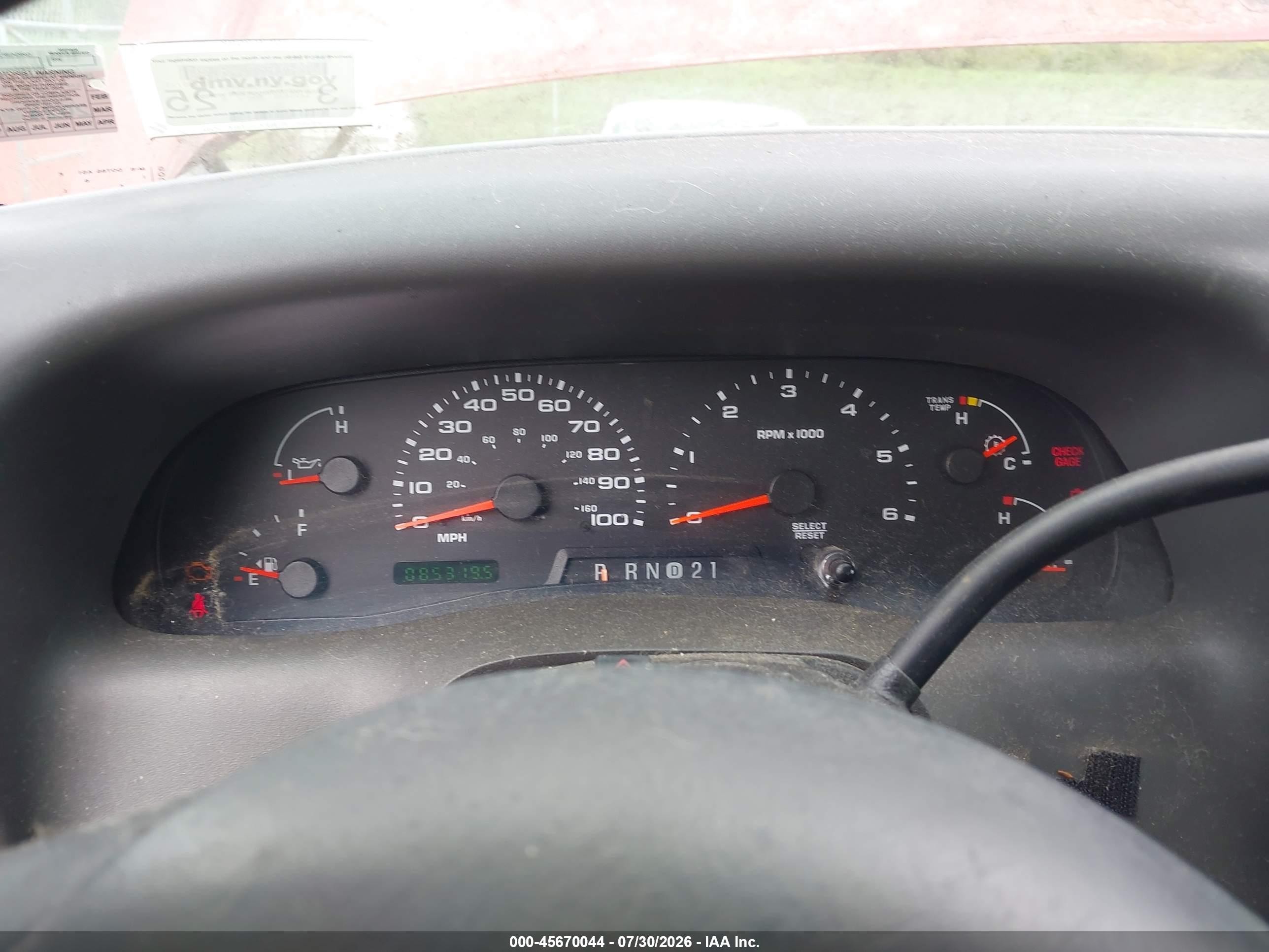2002 Ford F-250 Lariat/xl/xlt Red vin: 1FTNX21L92EB49552