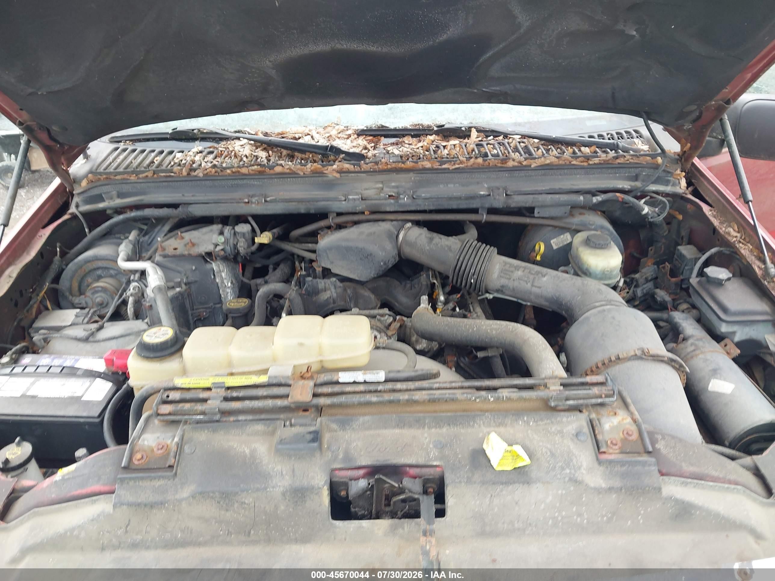 2002 Ford F-250 Lariat/xl/xlt Red vin: 1FTNX21L92EB49552