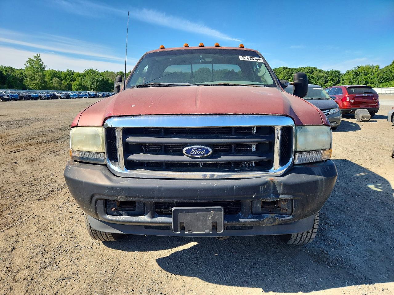 2003 Ford F-250 Super Duty Red vin: 1FTNX21L93EC05619