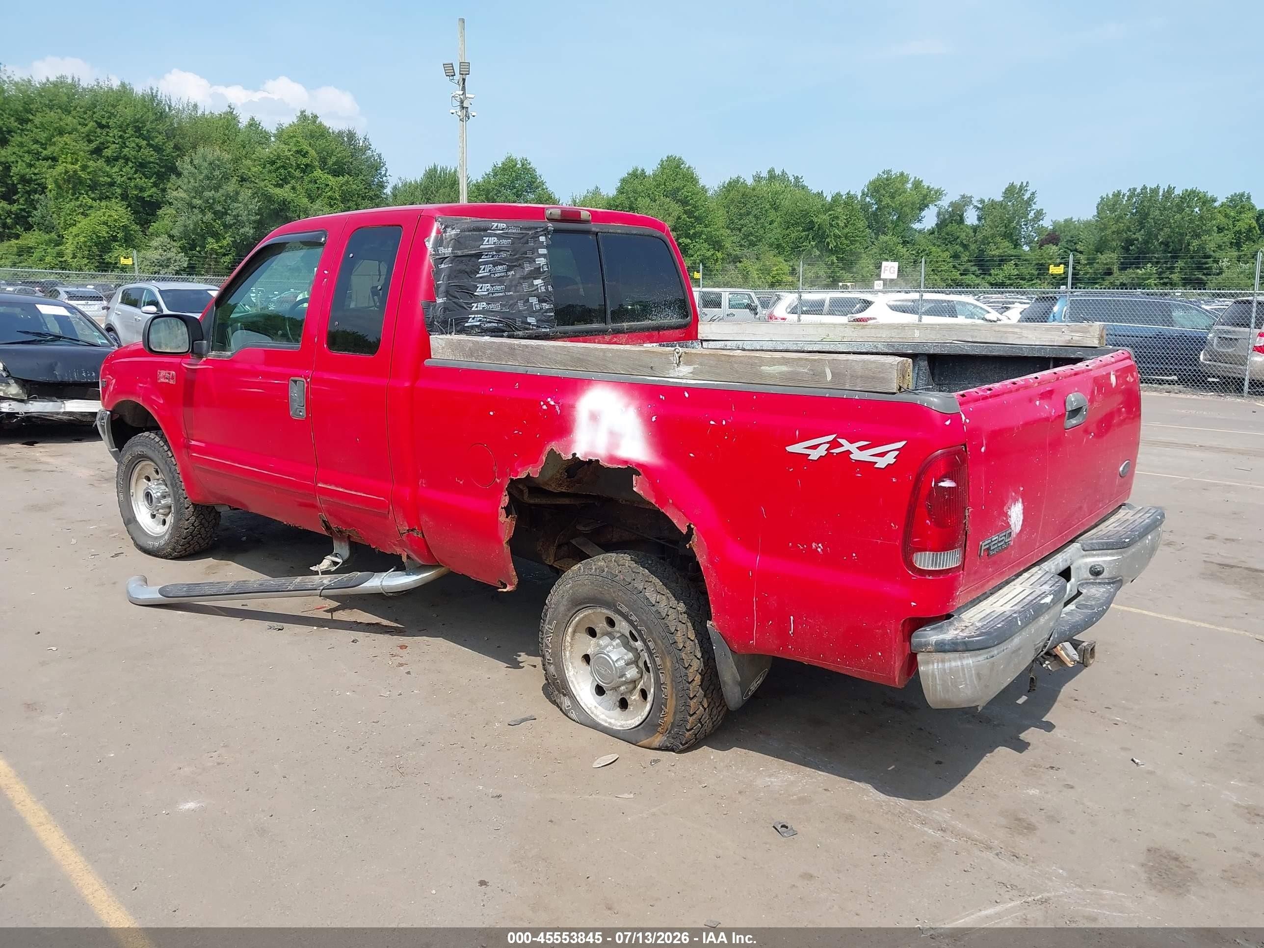 2002 Ford F-250 Lariat/xl/xlt Red vin: 1FTNX21LX2EA70178