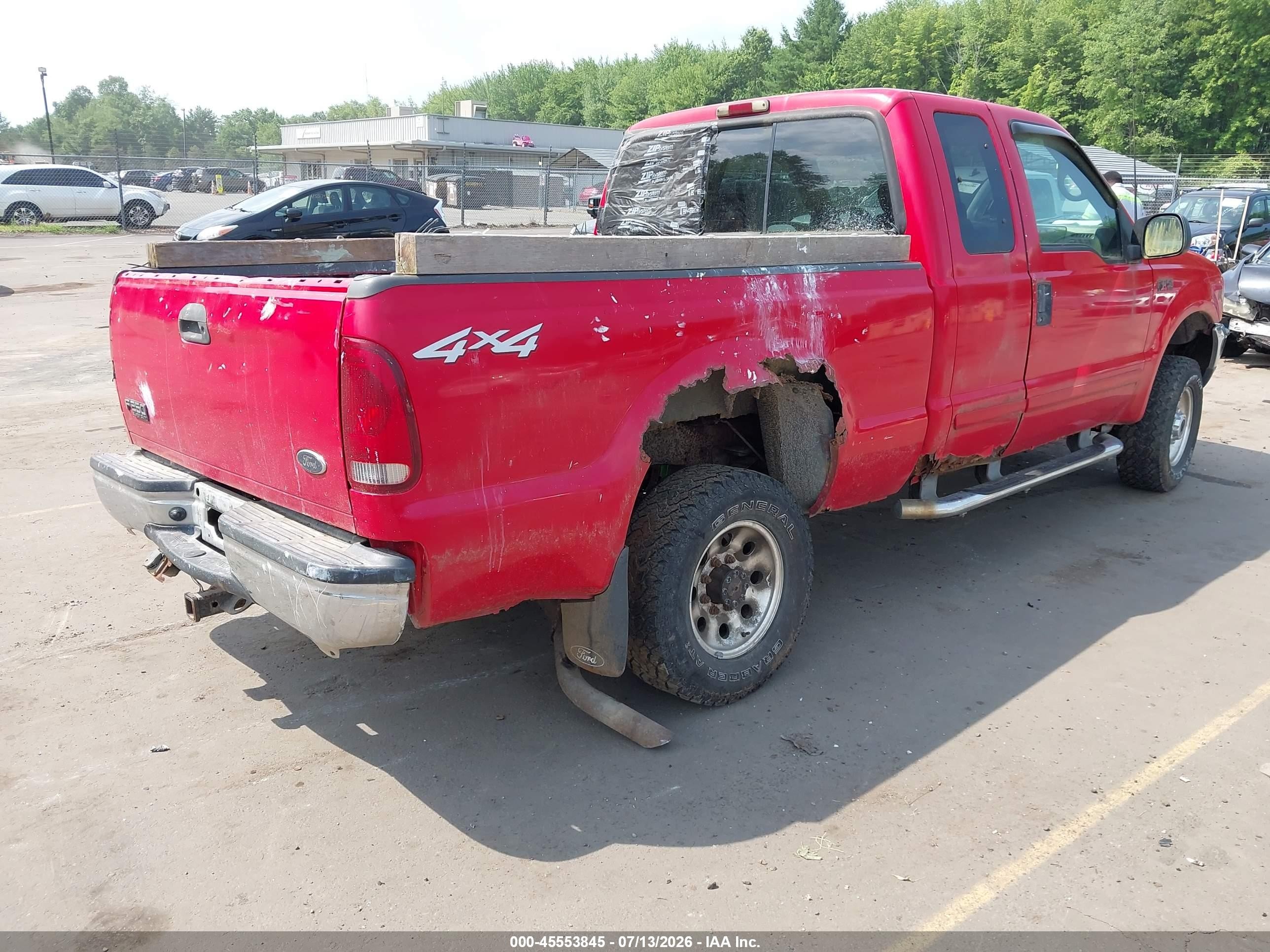 2002 Ford F-250 Lariat/xl/xlt Red vin: 1FTNX21LX2EA70178