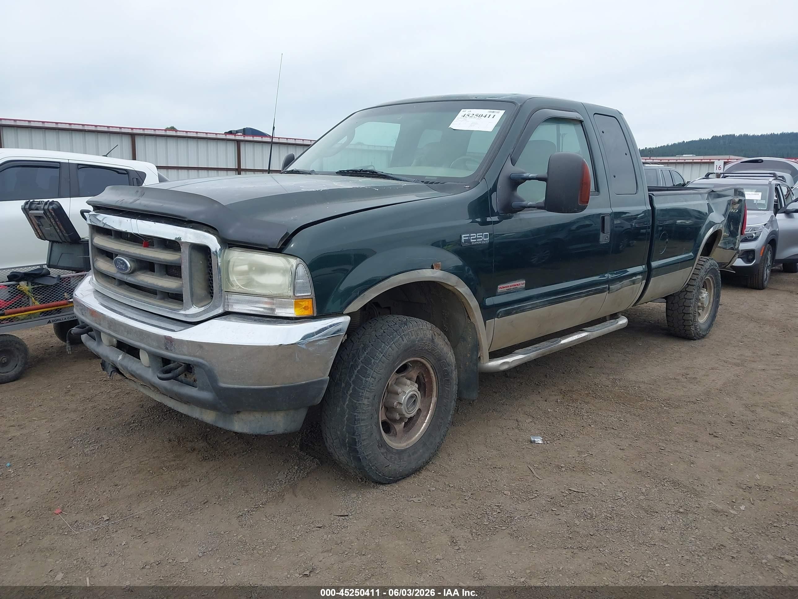 2003 Ford F-250 Lariat/xl/xlt Green vin: 1FTNX21P03EC06483