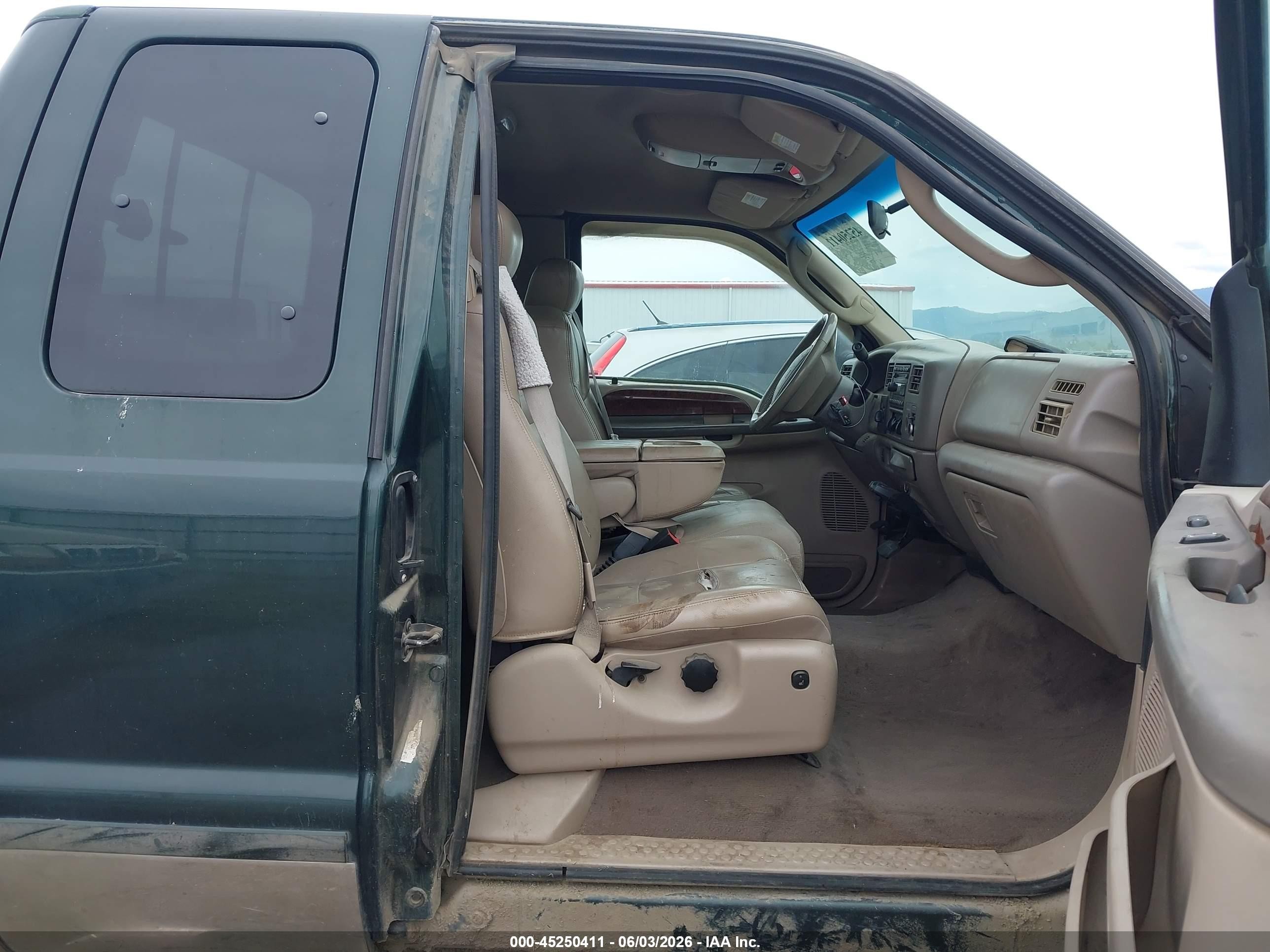 2003 Ford F-250 Lariat/xl/xlt Green vin: 1FTNX21P03EC06483