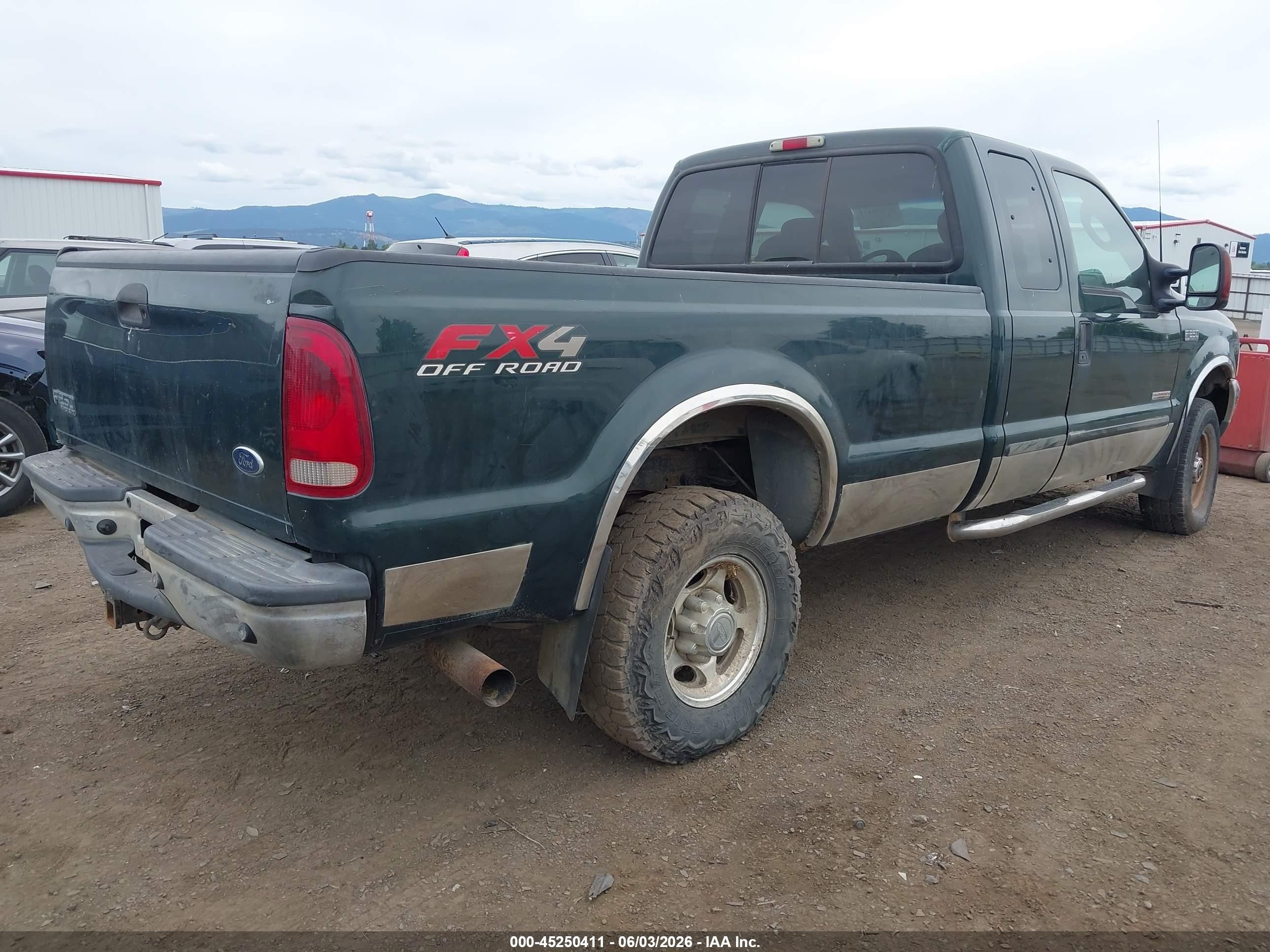 2003 Ford F-250 Lariat/xl/xlt Green vin: 1FTNX21P03EC06483