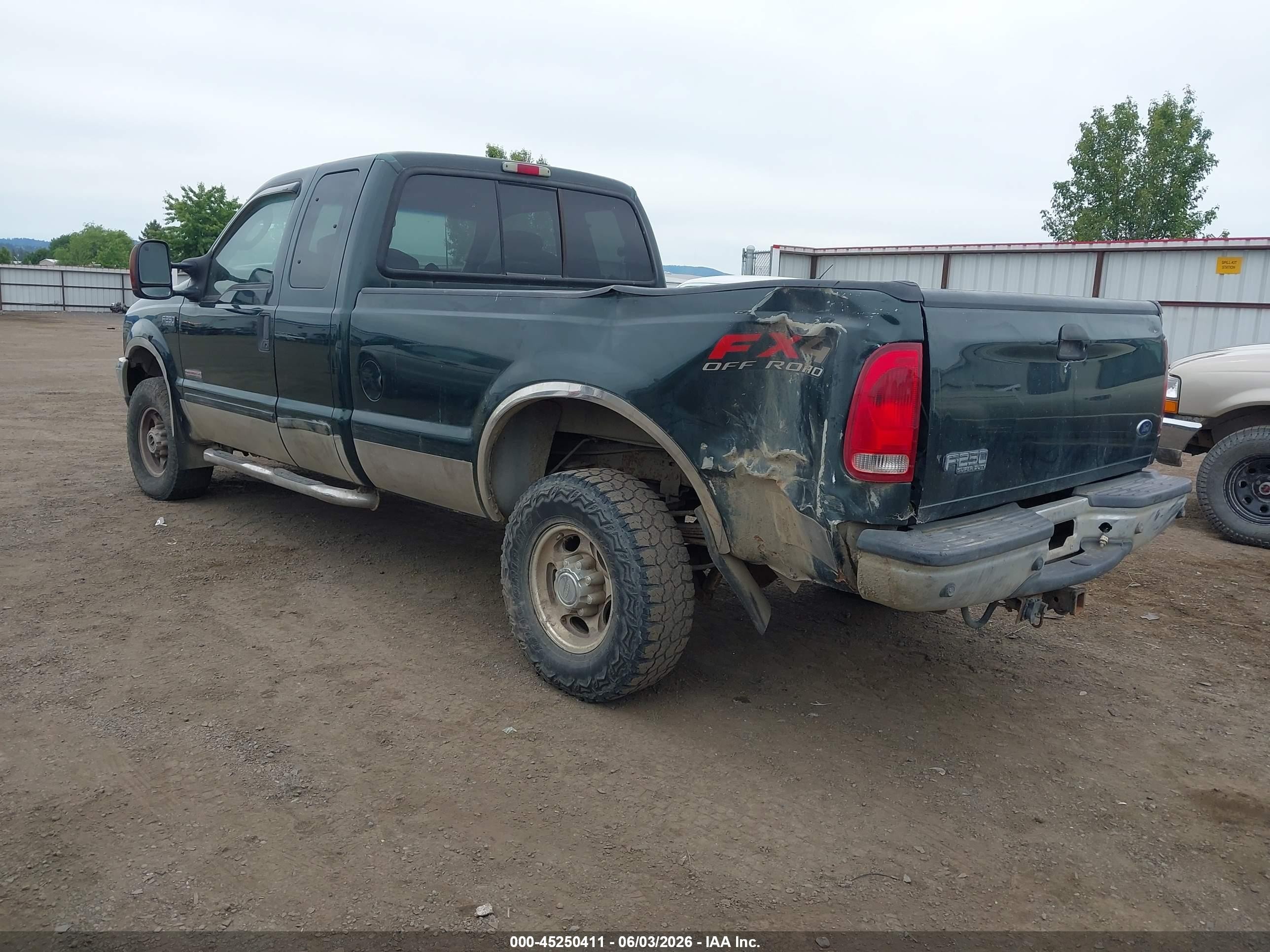 2003 Ford F-250 Lariat/xl/xlt Green vin: 1FTNX21P03EC06483
