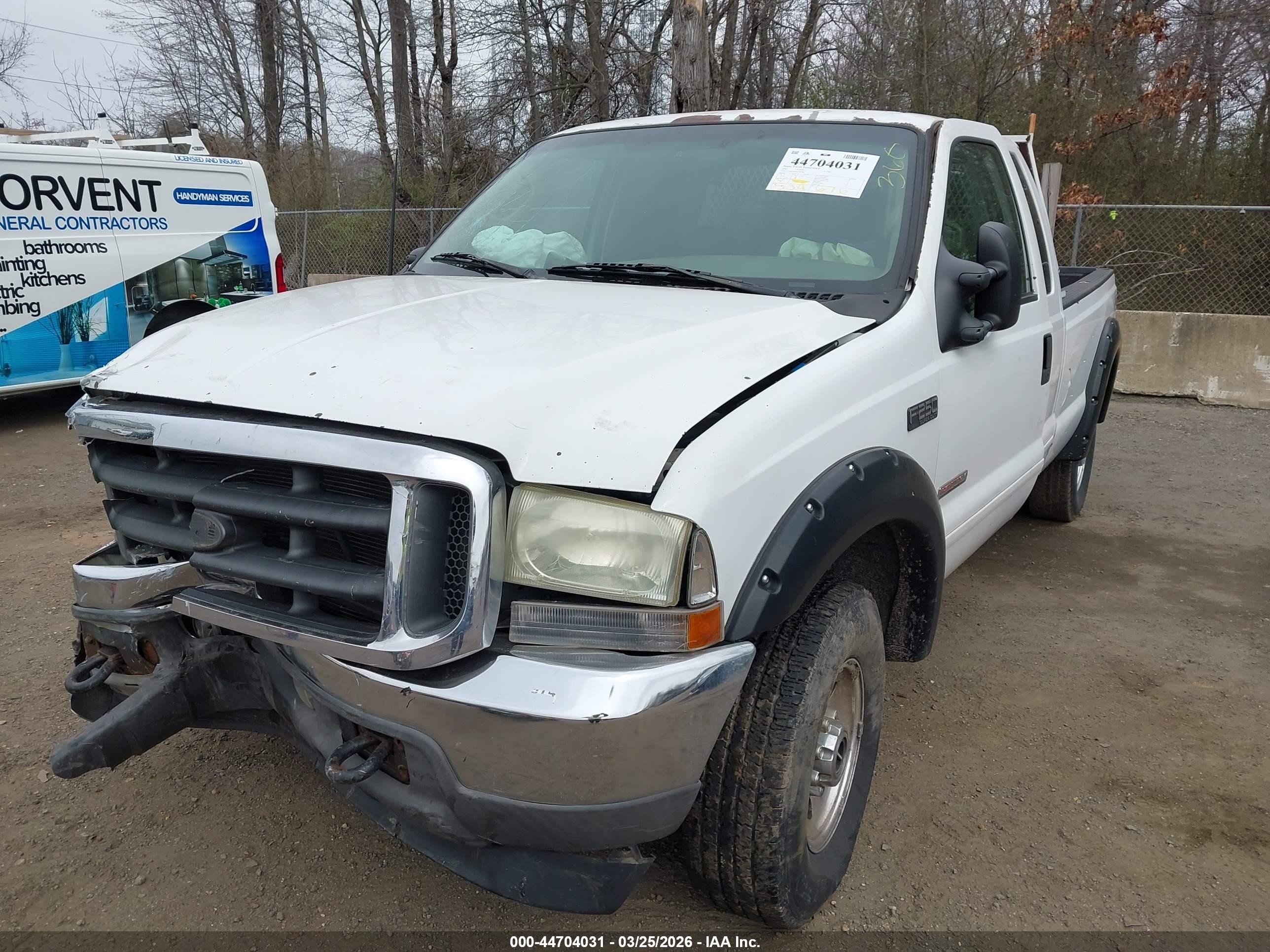 2003 Ford F-250 Lariat/xl/xlt White vin: 1FTNX21P03EC87386