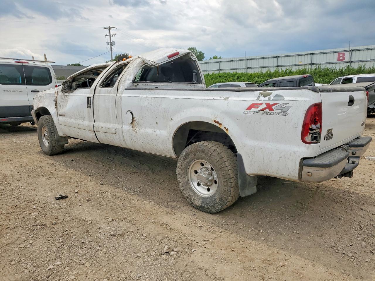 2003 Ford F250 Super Duty White vin: 1FTNX21P23EB54905