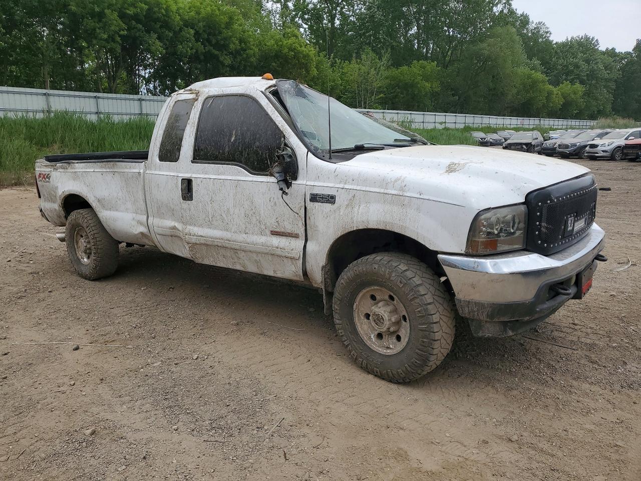 2003 Ford F250 Super Duty White vin: 1FTNX21P23EB54905