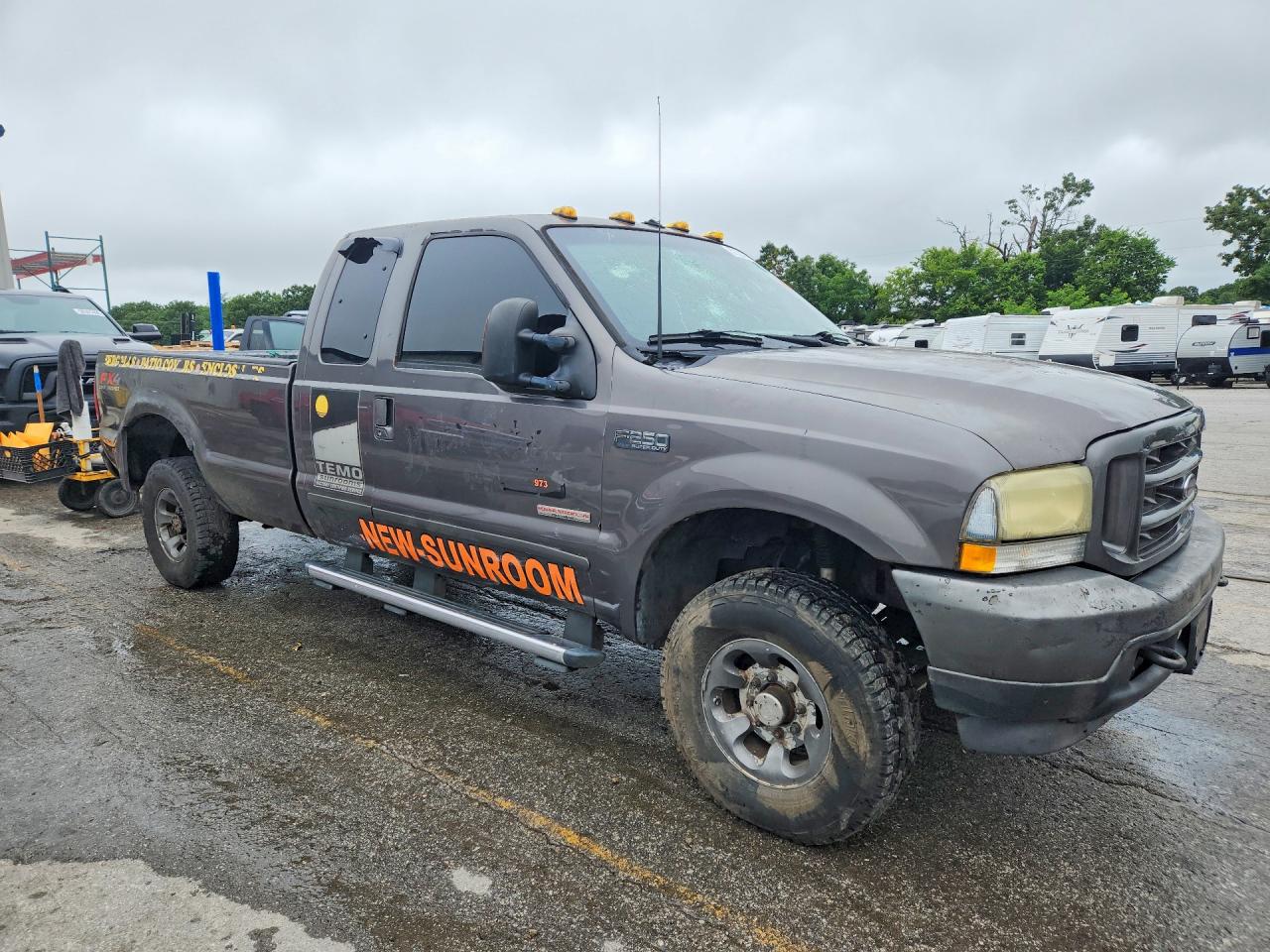 2004 Ford F250 Super Duty Gray vin: 1FTNX21P24EA87465