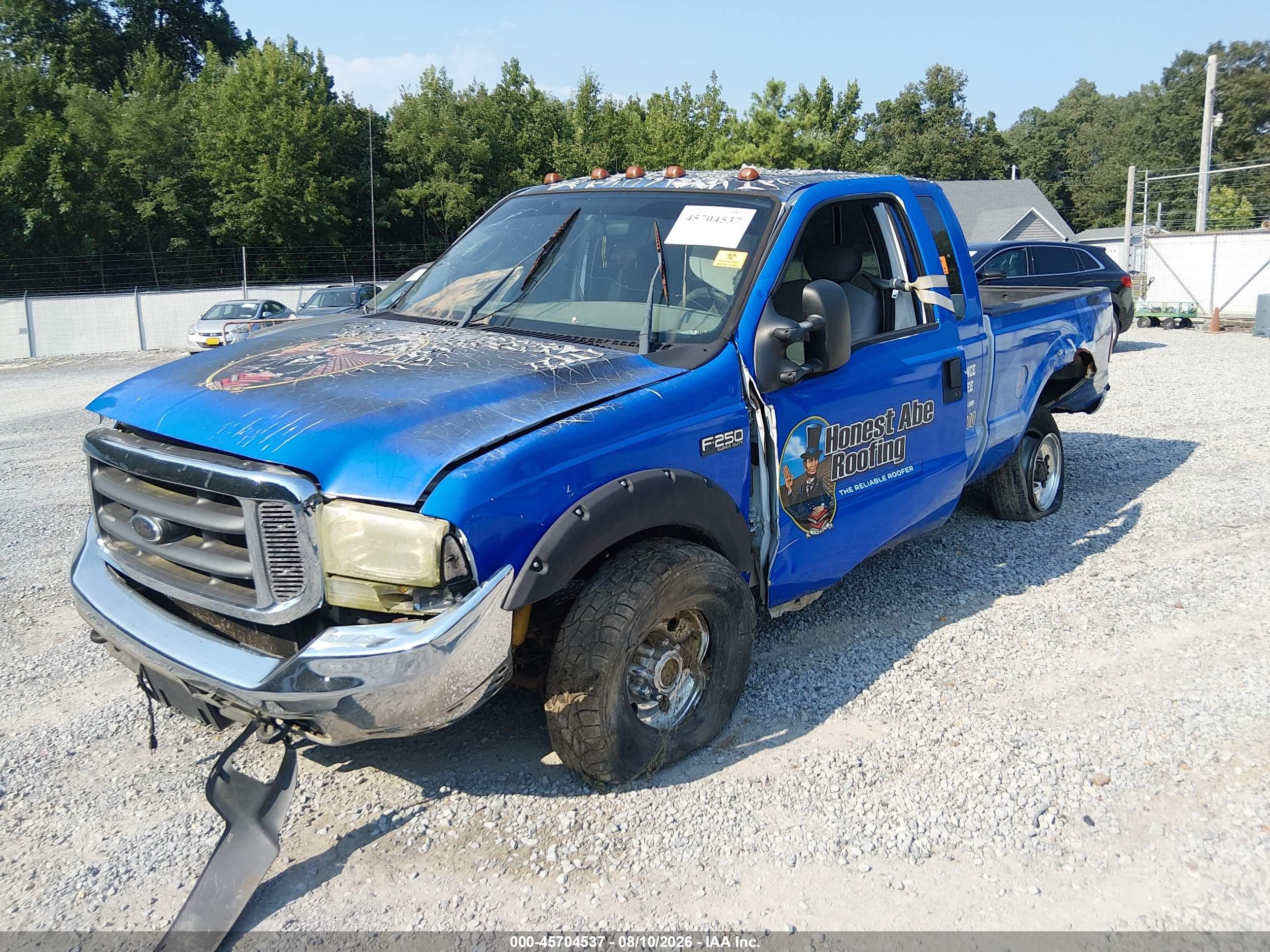 2004 Ford F-250   Blue vin: 1FTNX21P74EC21418