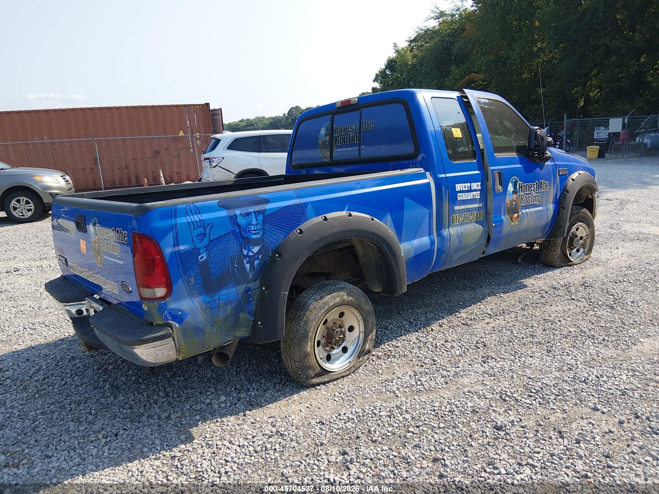 2004 Ford F-250   Blue vin: 1FTNX21P74EC21418