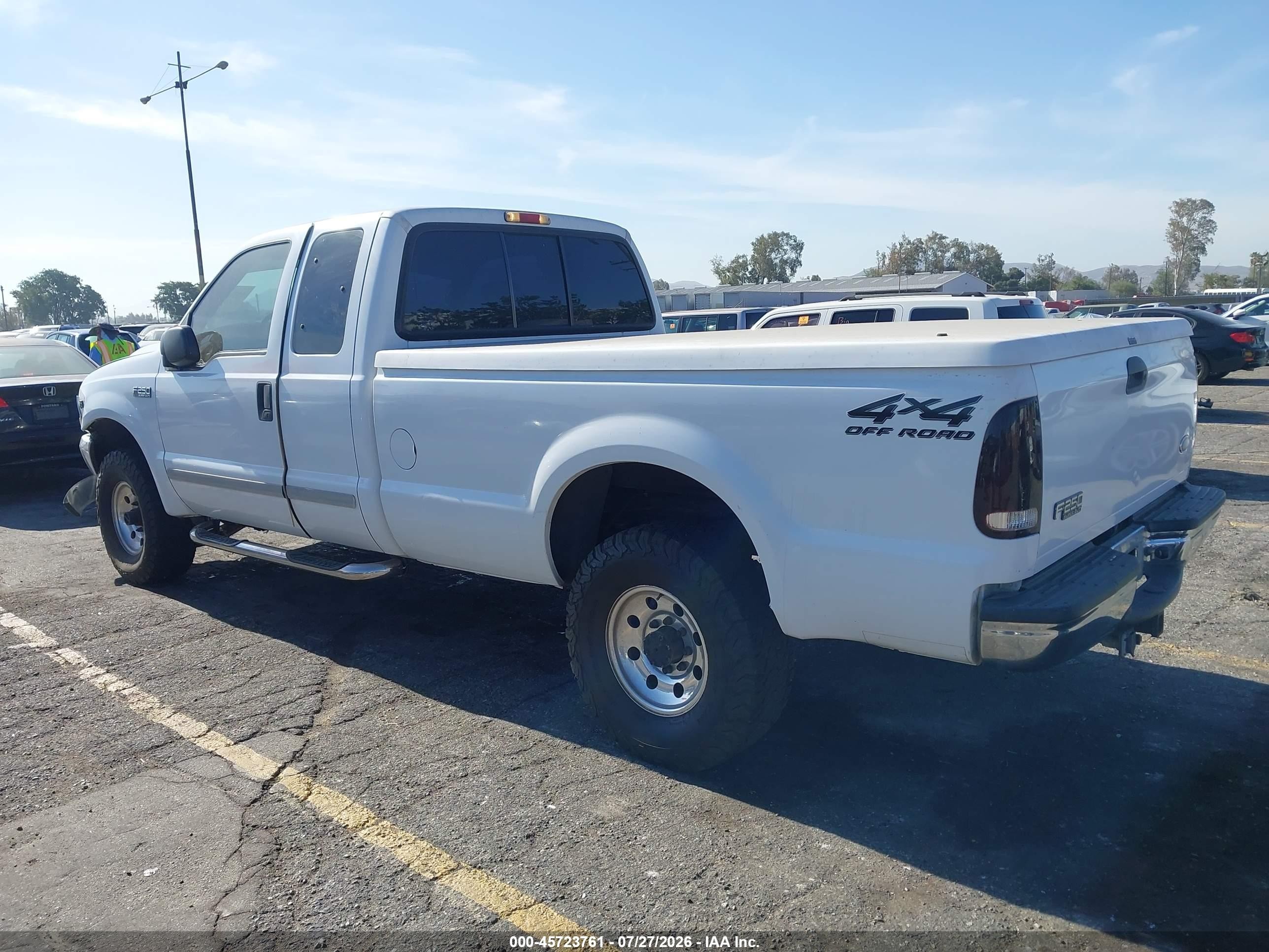 2001 Ford F-250 Lariat/xl/xlt Белый vin: 1FTNX21S71EC33892
