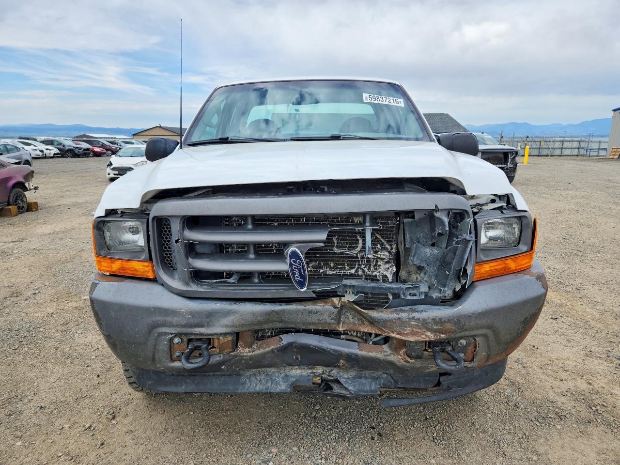 2001 Ford F250 Super Duty White vin: 1FTNX21S81ED22158