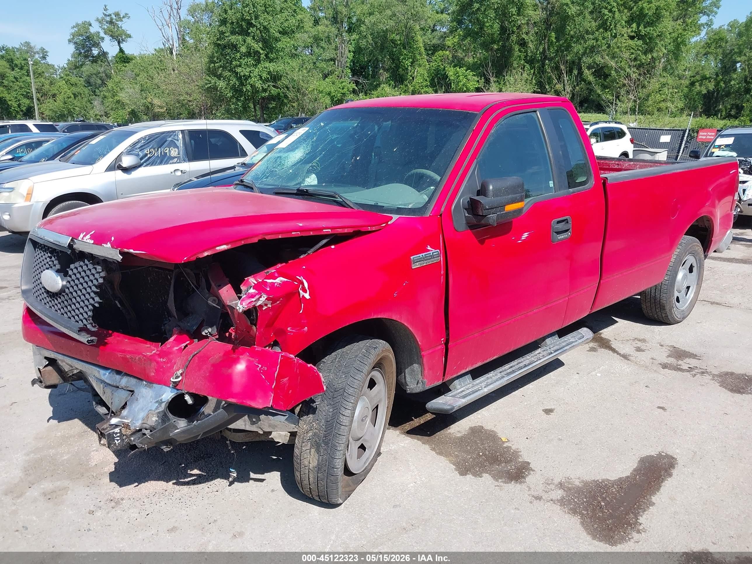 2007 Ford F-150 Xl/xlt Red vin: 1FTPF12V77NA41573
