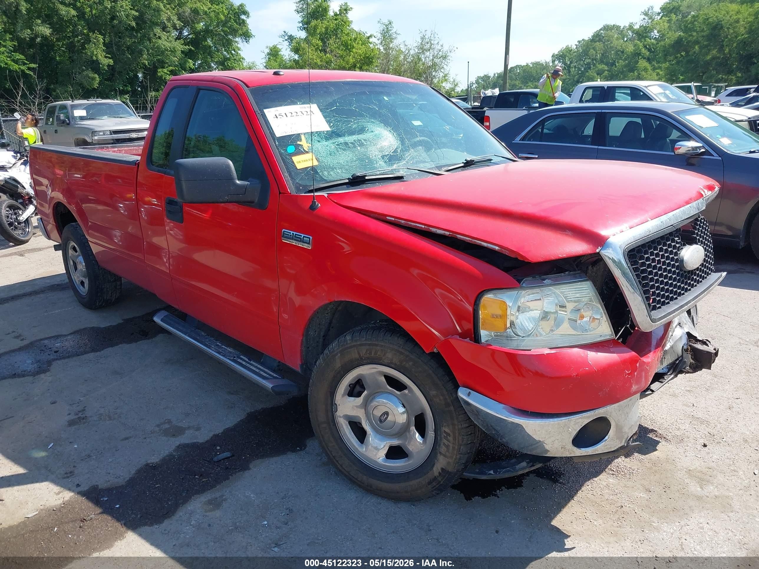 2007 Ford F-150 Xl/xlt Red vin: 1FTPF12V77NA41573