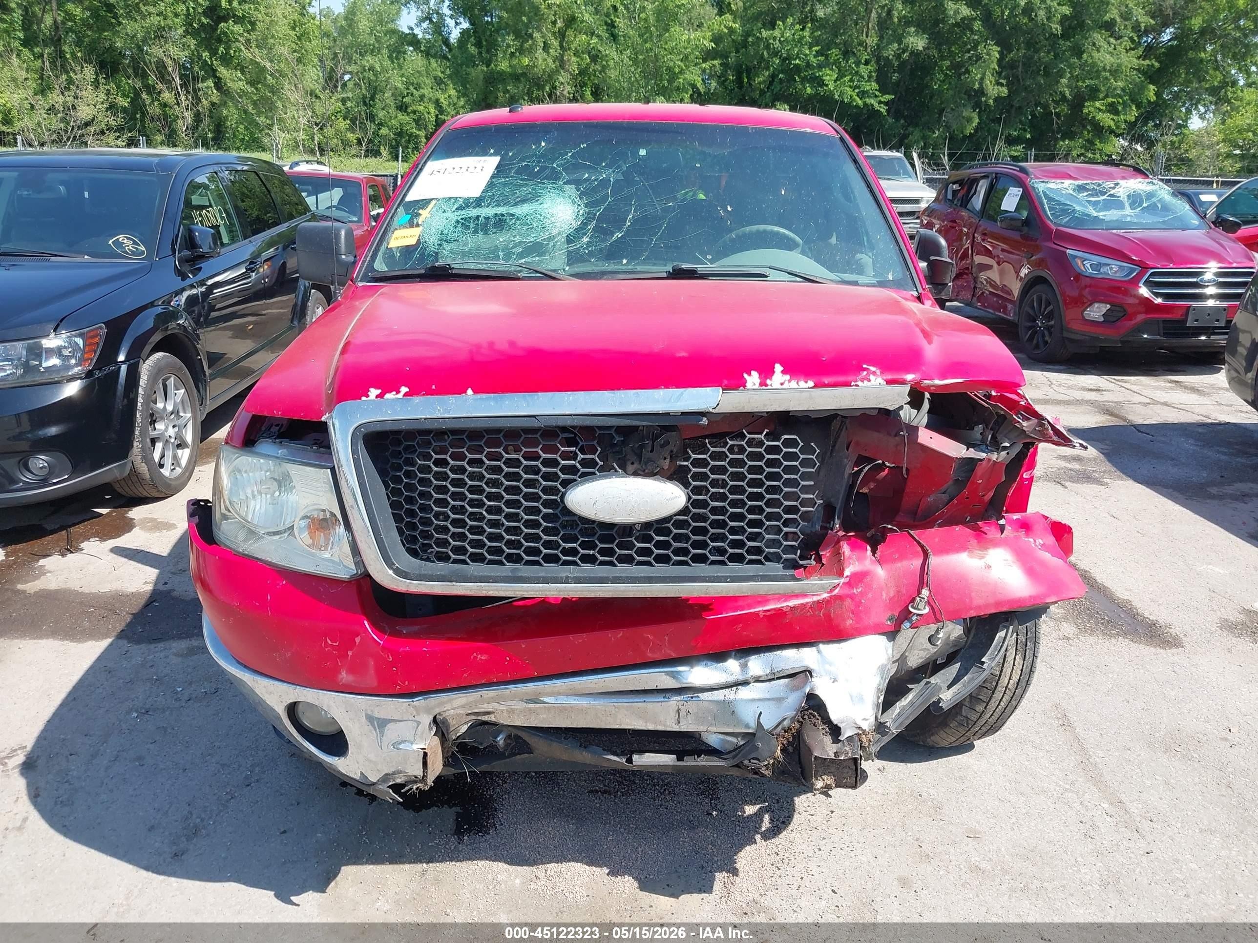 2007 Ford F-150 Xl/xlt Red vin: 1FTPF12V77NA41573