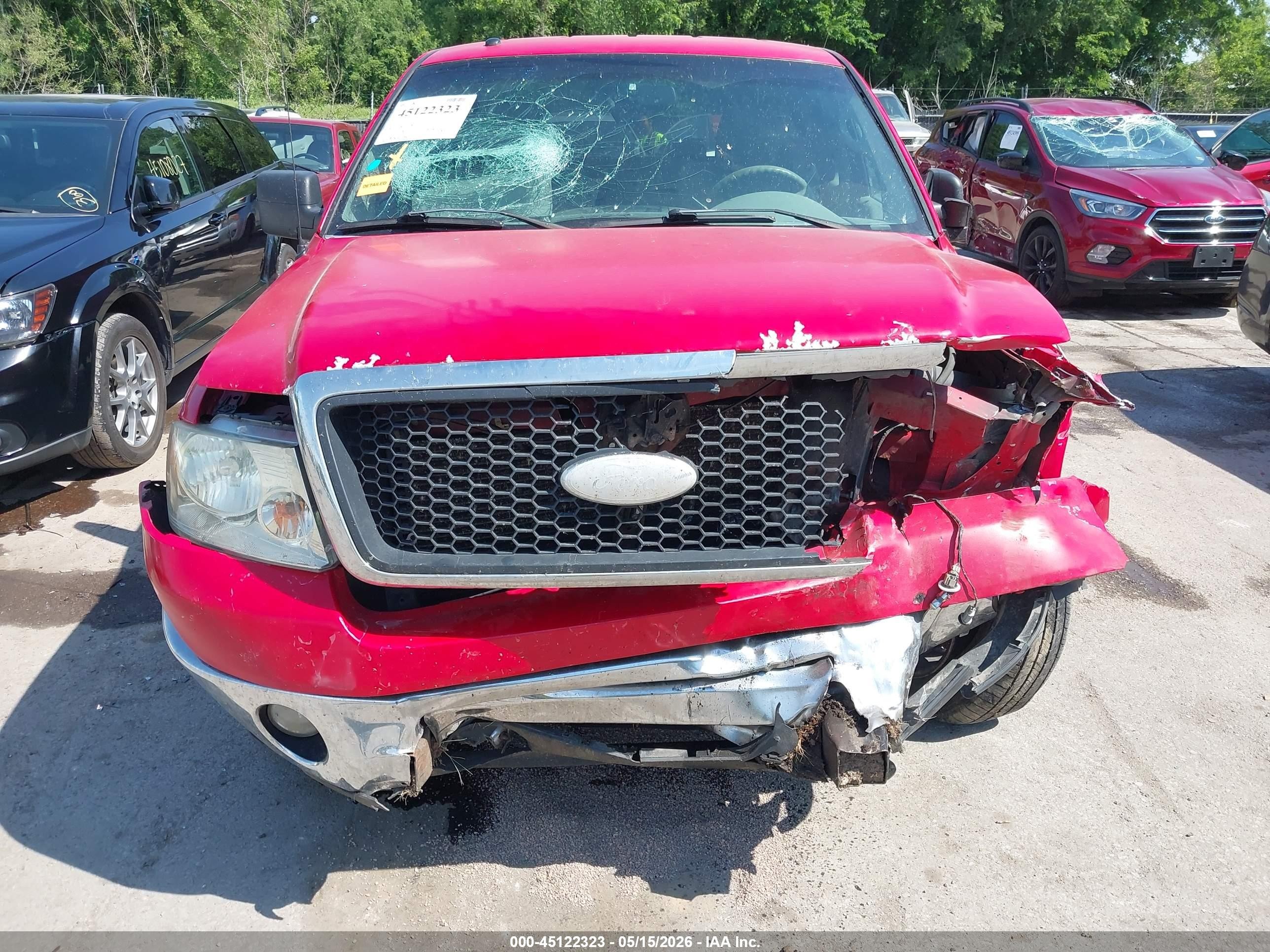 2007 Ford F-150 Xl/xlt Red vin: 1FTPF12V77NA41573