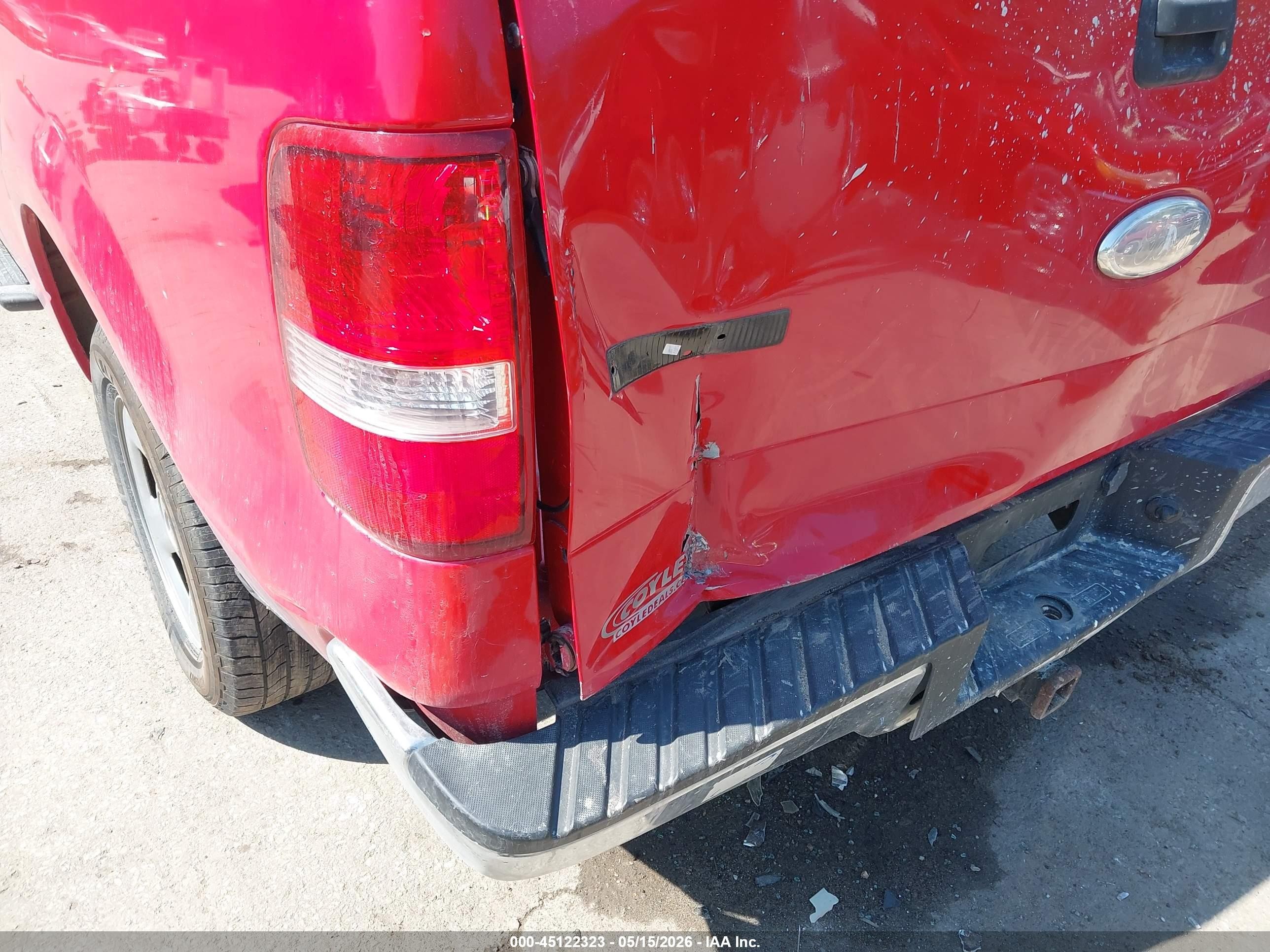2007 Ford F-150 Xl/xlt Red vin: 1FTPF12V77NA41573